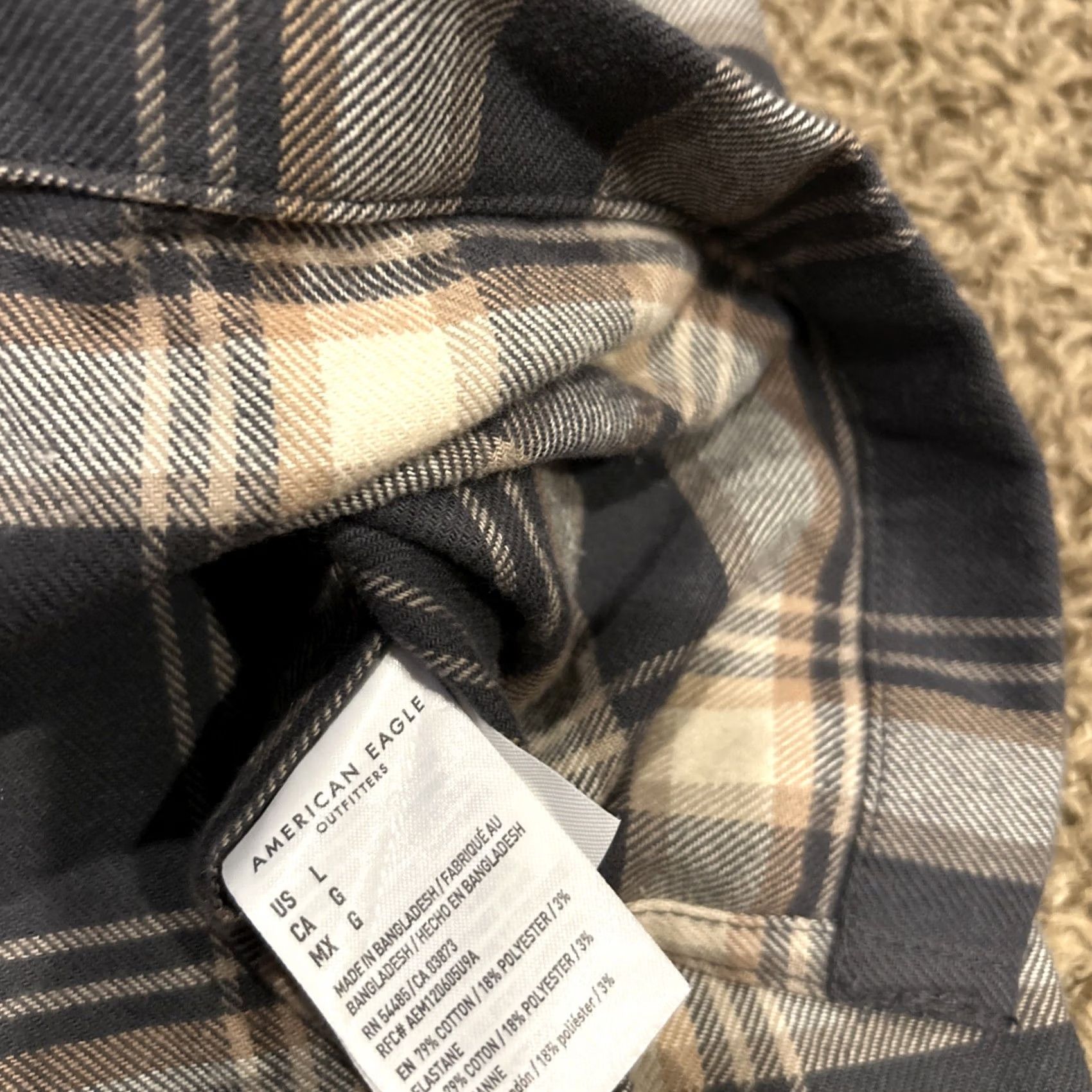 American Eagle Outfitters American Eagle Outfitters Shirt Men L Button-Up Plaid Cotton Blend Long Sleeve Multicolor Pocketed Classic Size US L / EU 52-54 / 3 - 3 Thumbnail