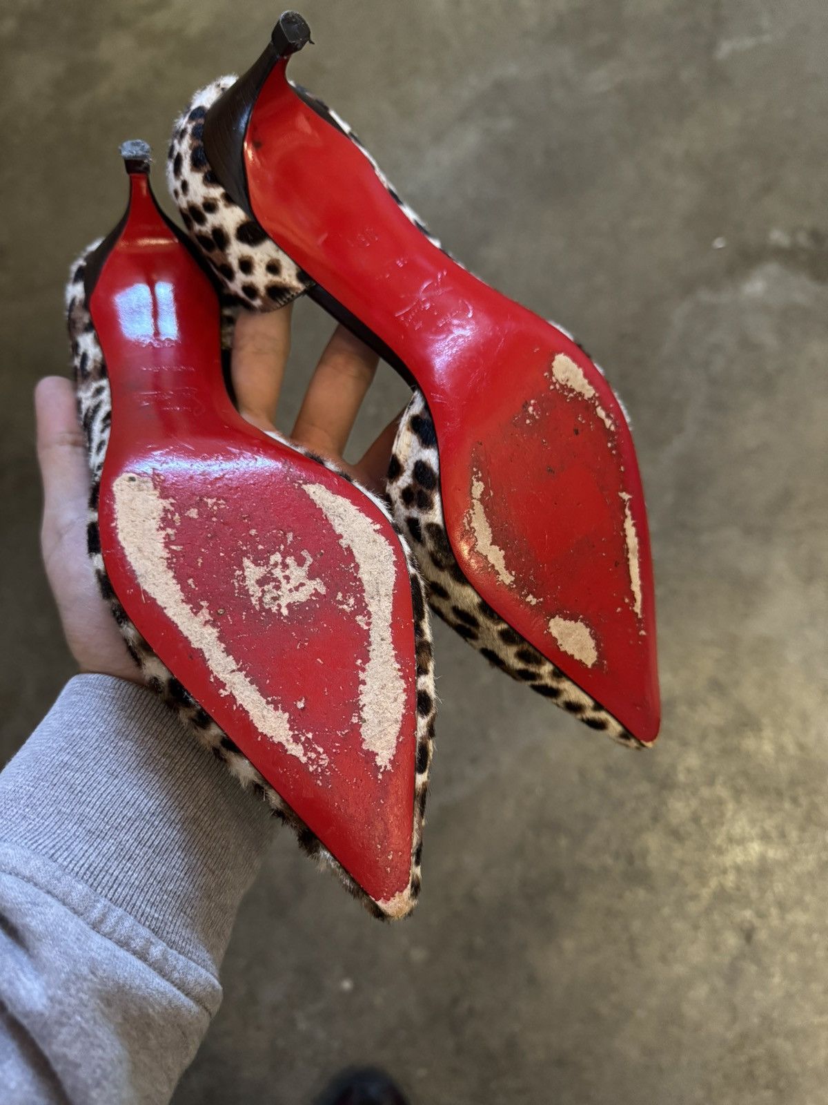 Christian Louboutin Christian Louboutin Leopard Pony Hair Heels Size US 7.5 / IT 37.5 - 5 Thumbnail