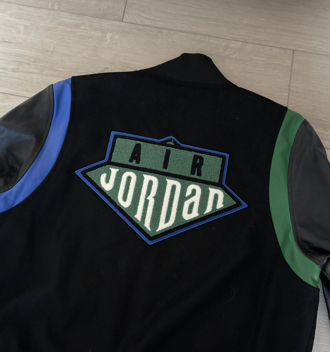 Jordan Brand Jordan x Aleali May Varsity Jacket XSmall Black Green Blue Size XS / US 0-2 / IT 36-38 - 3 Thumbnail