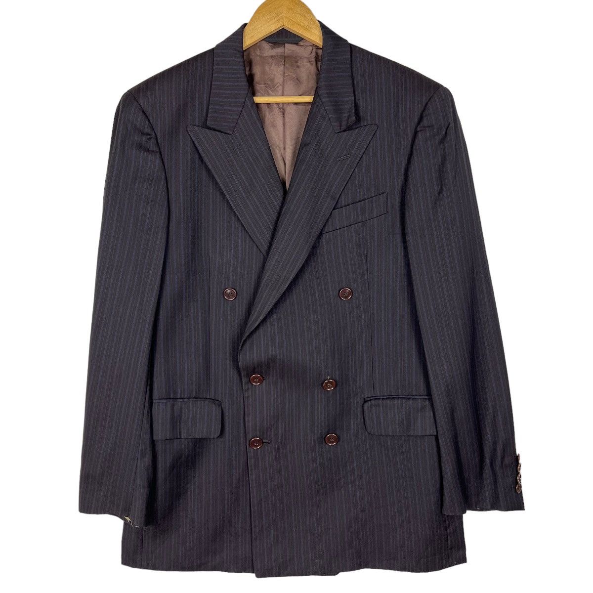 Other 🔥 MICHELANGELO PINSTRIPE DOUBLE BREAST BLAZER MADE IN ITALY Size US M / EU 48-50 / 2 - 5 Thumbnail