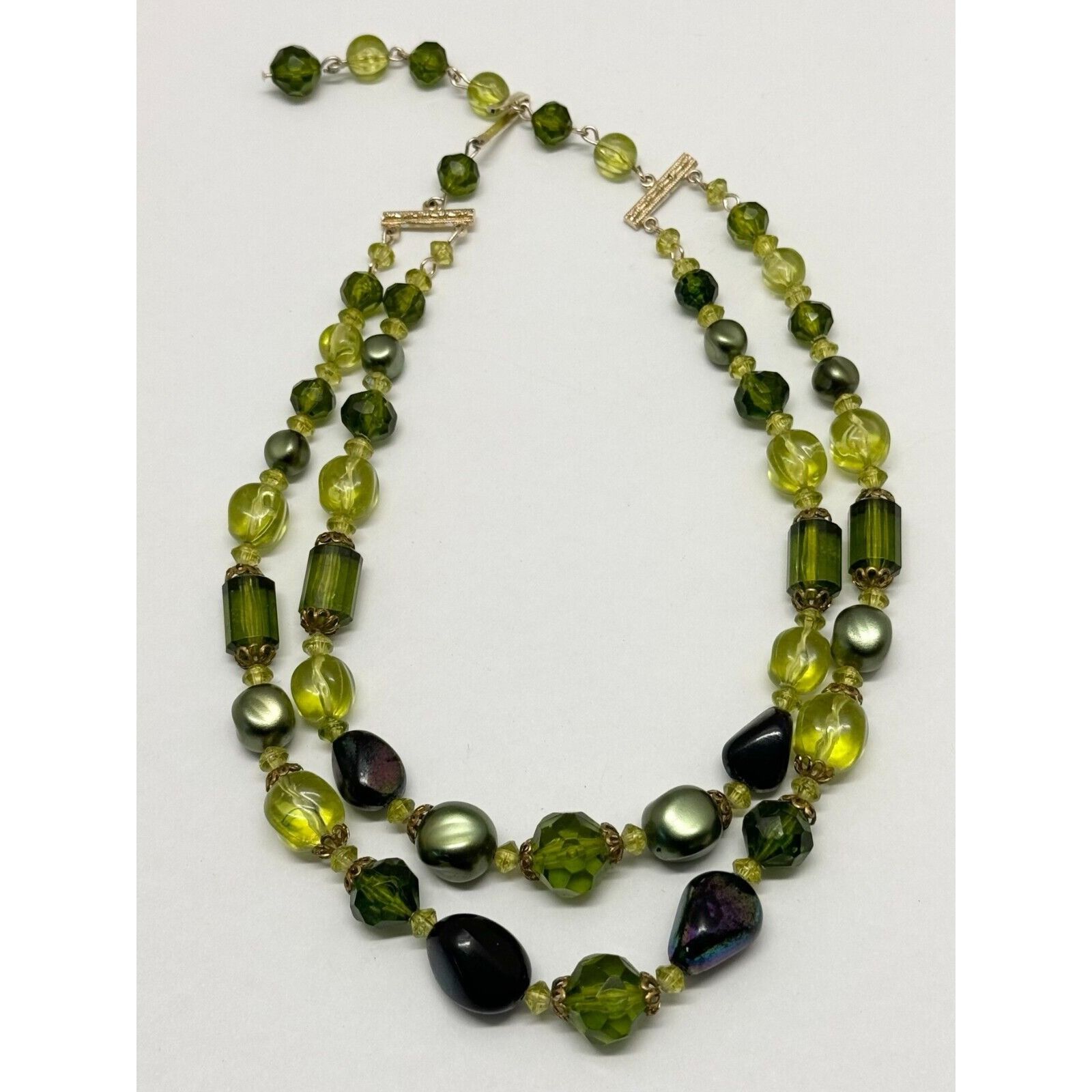 Vintage West Germany Vintage Green Beaded Necklace Size ONE SIZE - 2 Thumbnail