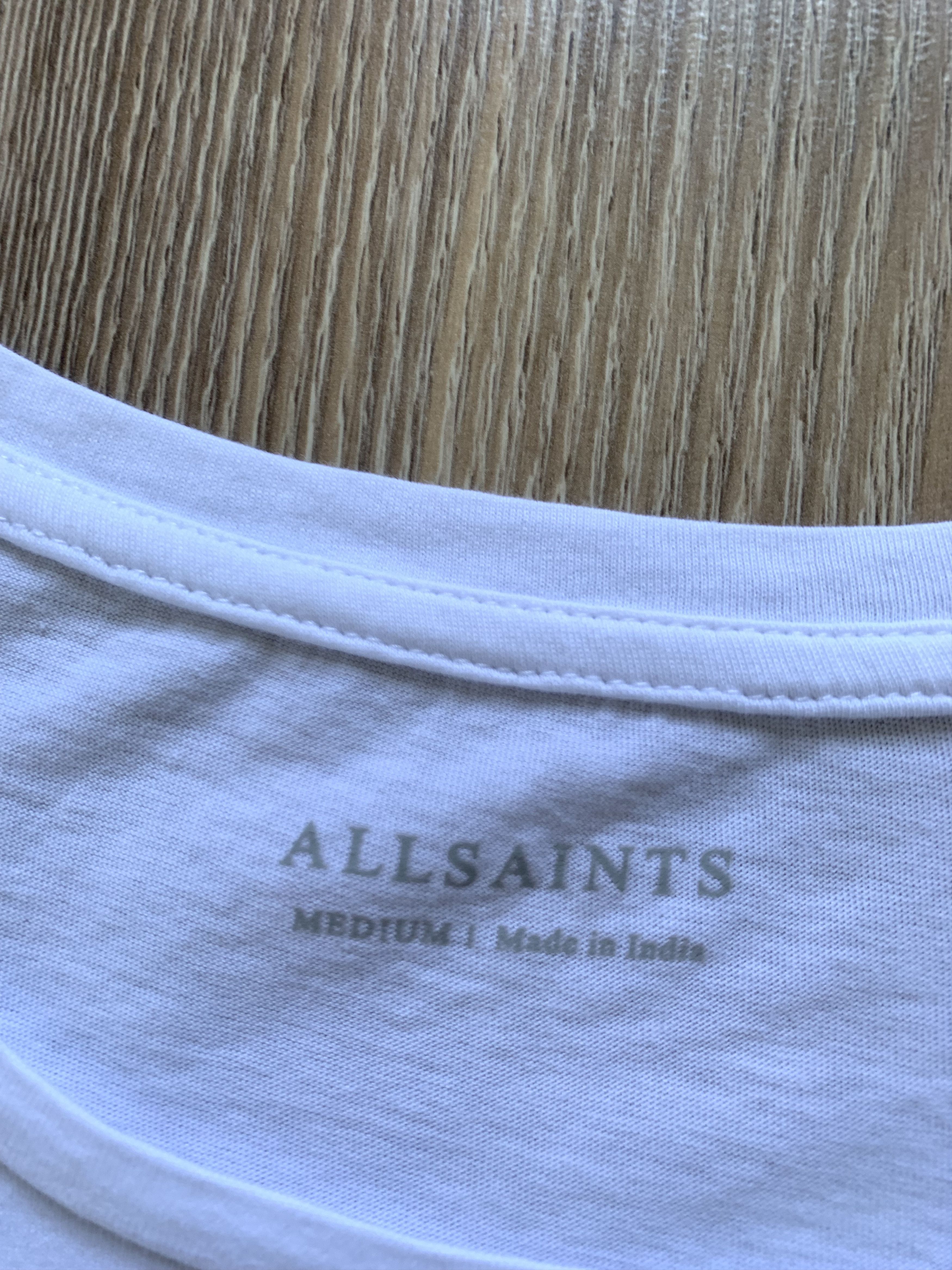 Allsaints Allsaints White Basic Cotton T Shirt Size US M / EU 48-50 / 2 - 5 Thumbnail