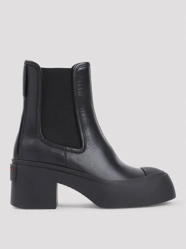 o1w1db11225 Flat Ankle Boots in Black