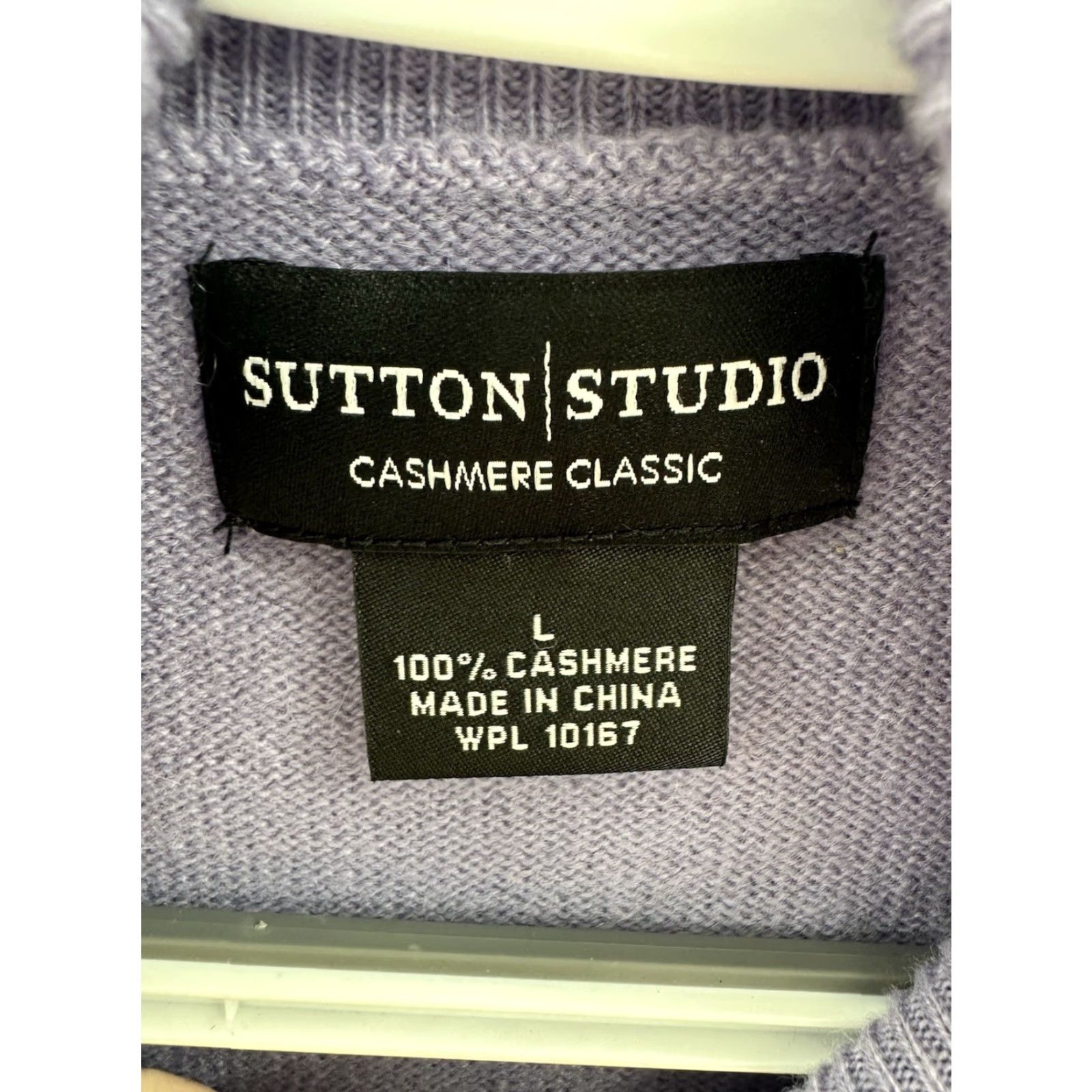 Vintage Sutton Studio Womens Sweater Size Large Wisteria Purple Turtleneck Cashmere NWTs Size L / US 10 / IT 46 - 6 Thumbnail