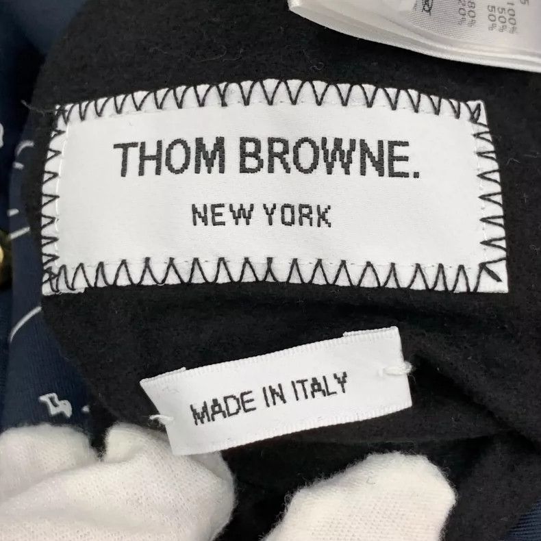 Thom Browne Thom Browne Blue graffiti printed coat Size S / US 4 / IT 40 - 6 Thumbnail
