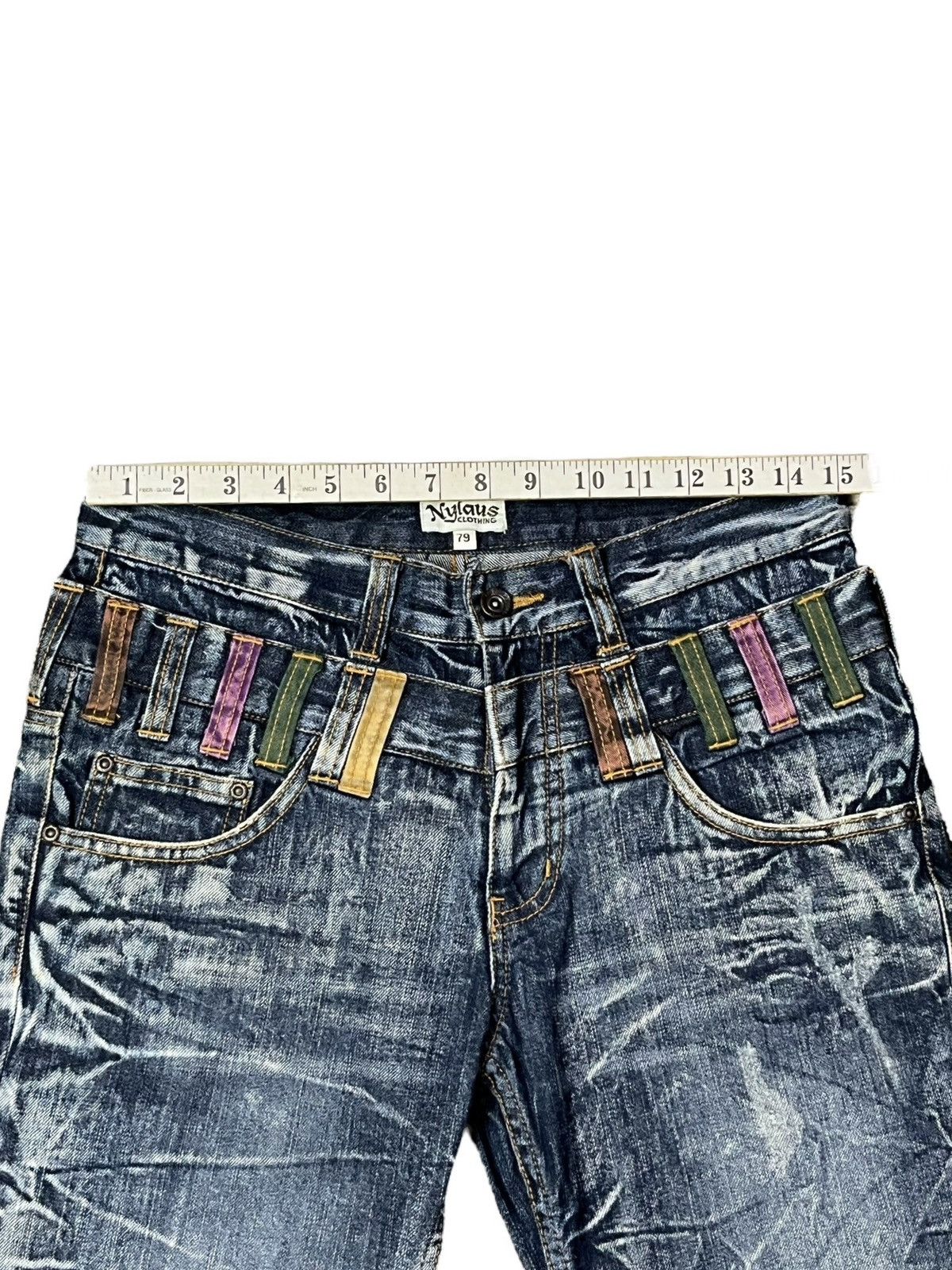 If Six Was Nine PUNK SICK💥NYLAUS Acid Wash Double Waist Distressed Denim 🔥 Size US 30 / EU 46 - 10 Thumbnail