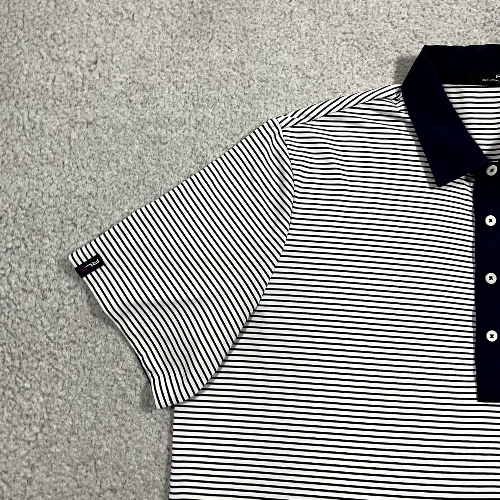 RLX Ralph Lauren RLX Ralph Lauren Polo Shirt Men XL Stripe Loxahatchee Country Club Golf Stretch Blue Size US XL / EU 56 / 4 - 7 Thumbnail