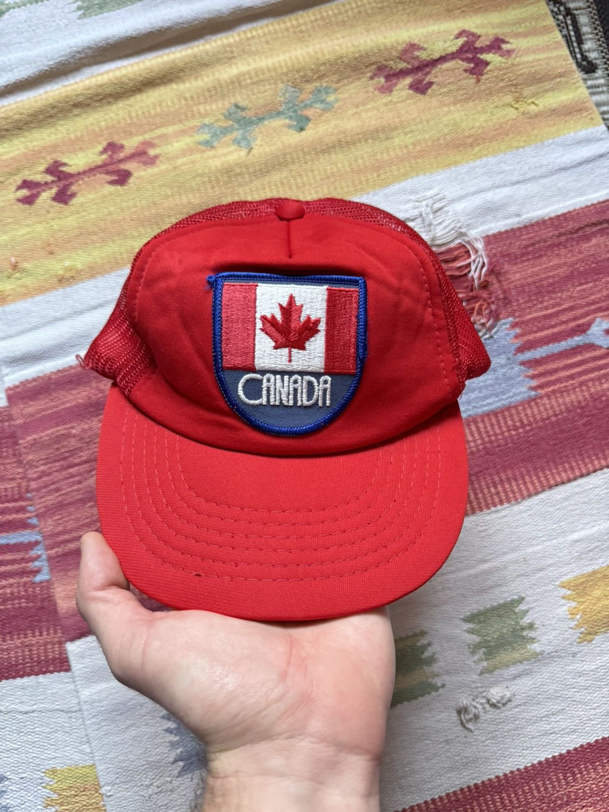 Vintage Vintage 80’s Canada Team Classic Red Trucker Hat Size ONE SIZE - 3 Thumbnail