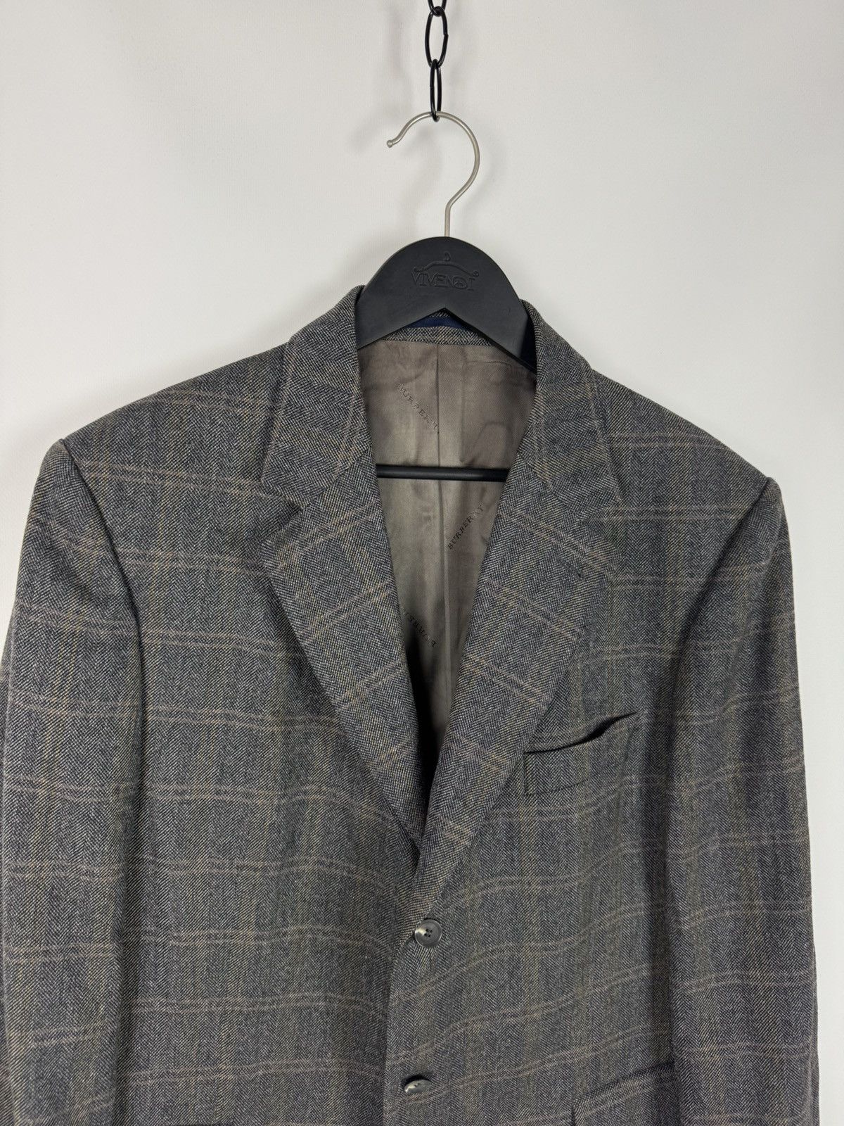 Burberry Burberry London Luzern-S Wool Check Blazer Size 52R - 3 Thumbnail