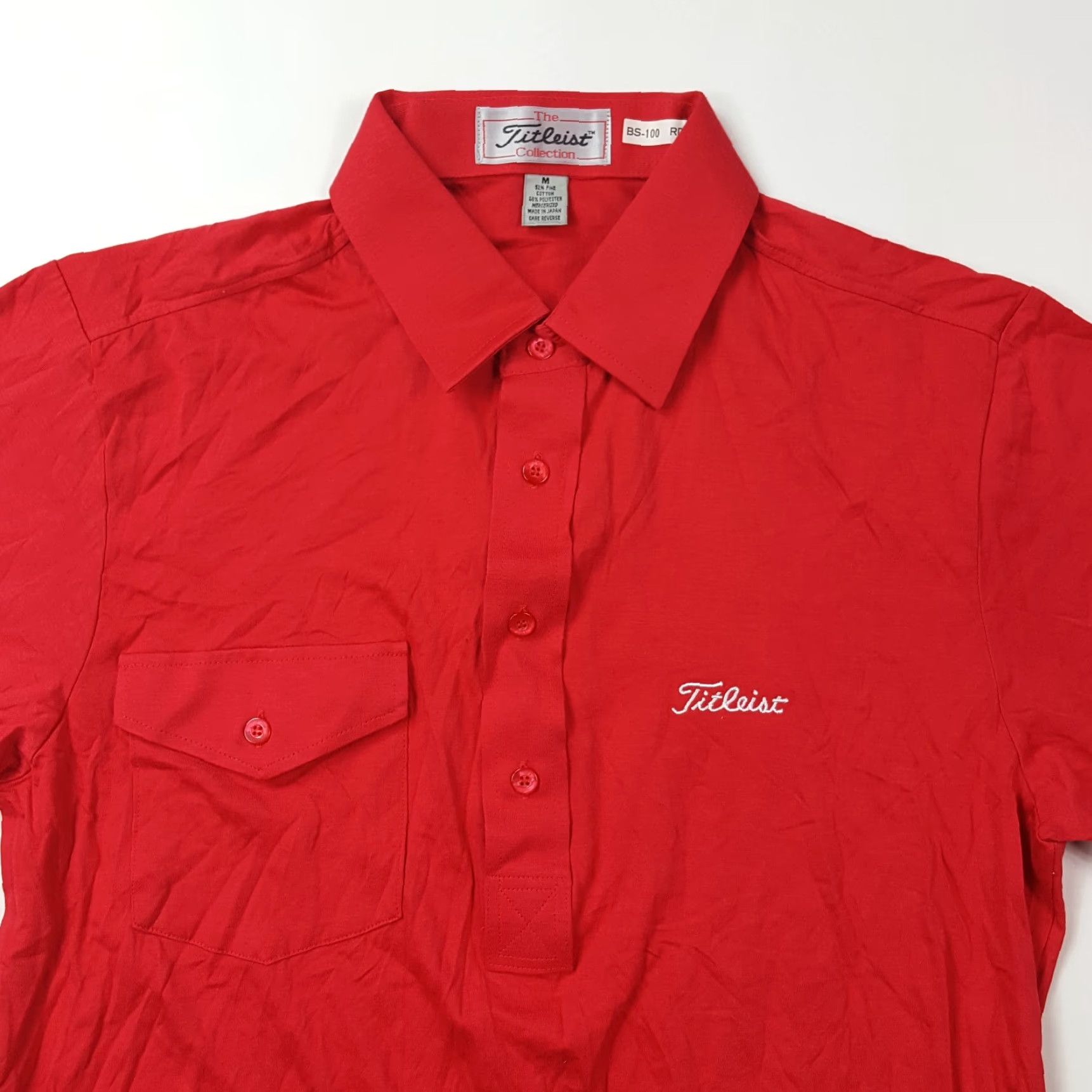 Titleist VINTAGE Titleist Golf Men's Small Red Collared Short Sleeve Athletic Polo Shirt Size US S / EU 44-46 / 1 - 2 Thumbnail