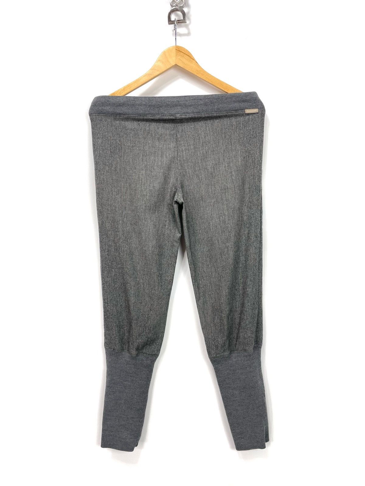 Moncler Moncler 100% Virgin Wool Knit Joggers – Grey – Size IT 40 Size 27" / US 4 / IT 40 - 4 Thumbnail