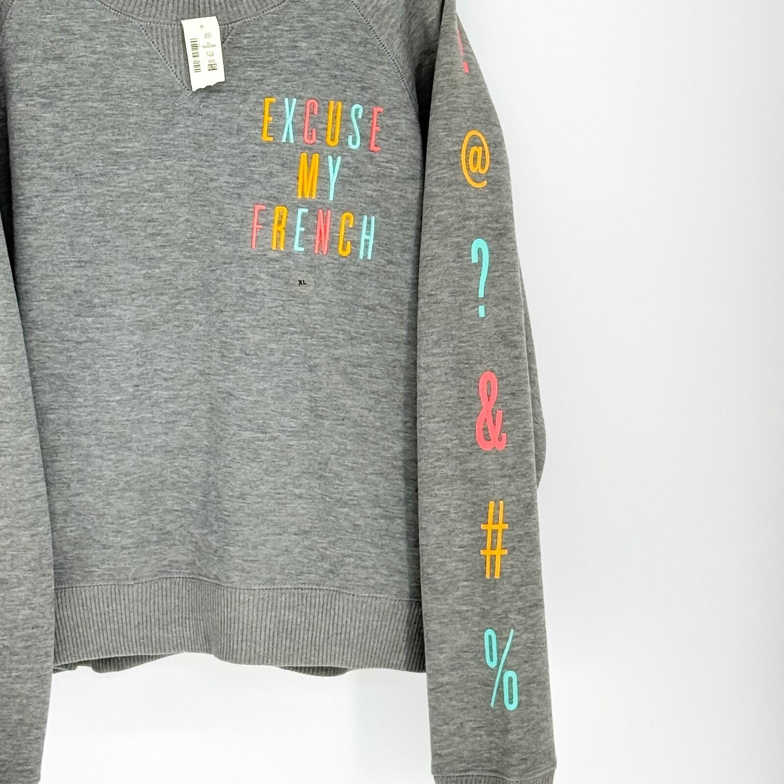 Aeropostale Aeropostale Excuse My French Crewneck Sweatshirt Women's XL Size XL / US 12-14 / IT 48-50 - 6 Thumbnail