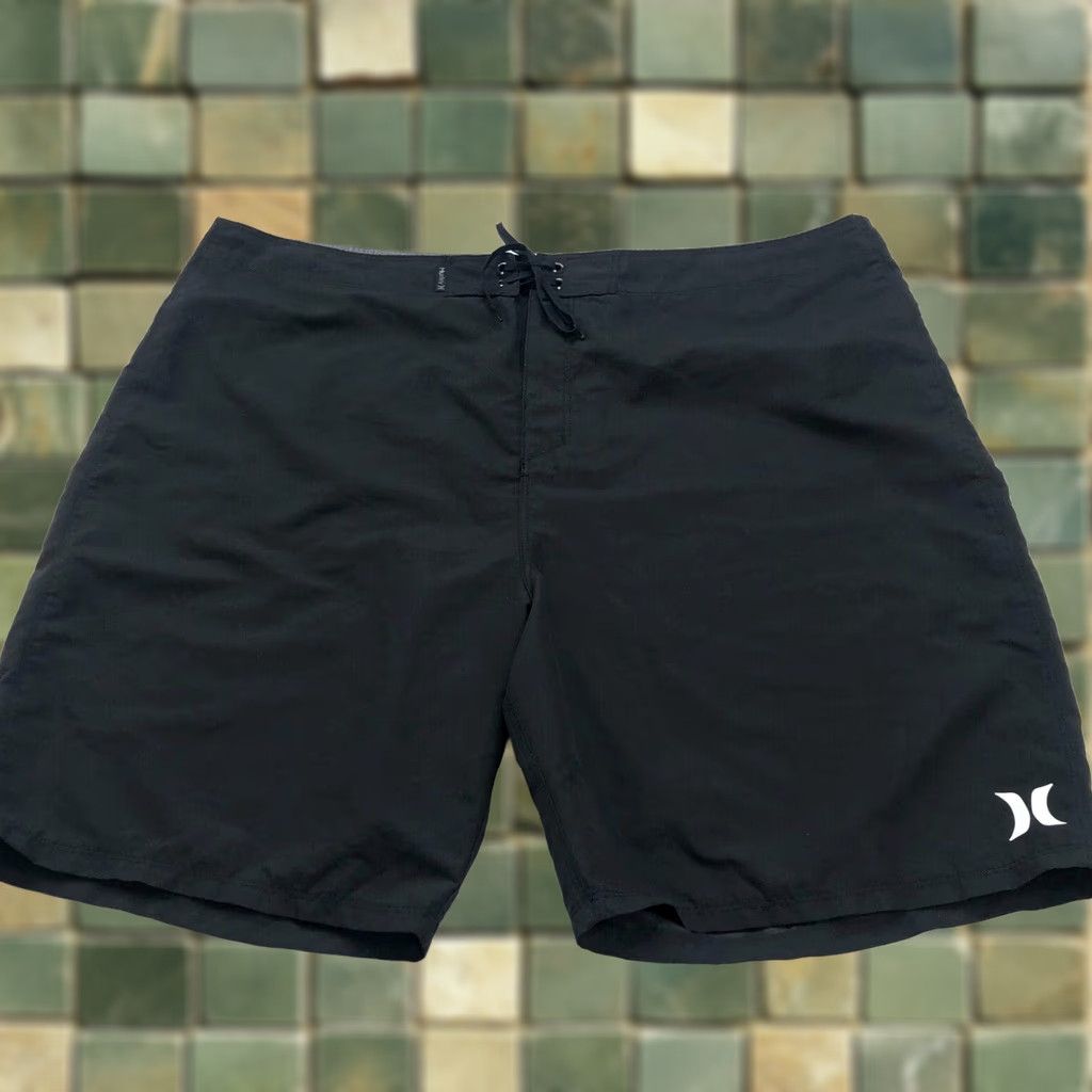 Hurley Hurley 42 (Fit 43W) Surf Swim Board Trunk No Stretch Polyester 8" Shorts Black Size US 42 / EU 58 - 1 Thumbnail