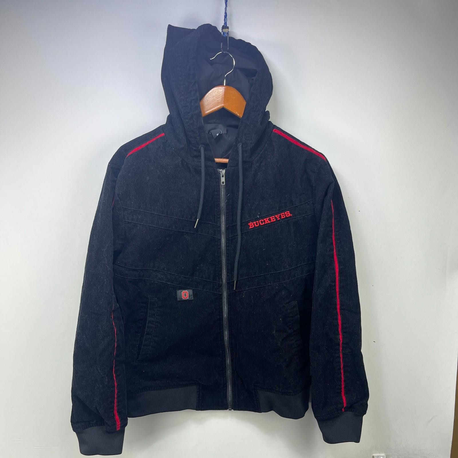 Other Vintage Ohio State Buckeyes Corduroy Hooded Jacket Medium Size ONE SIZE - 3 Thumbnail
