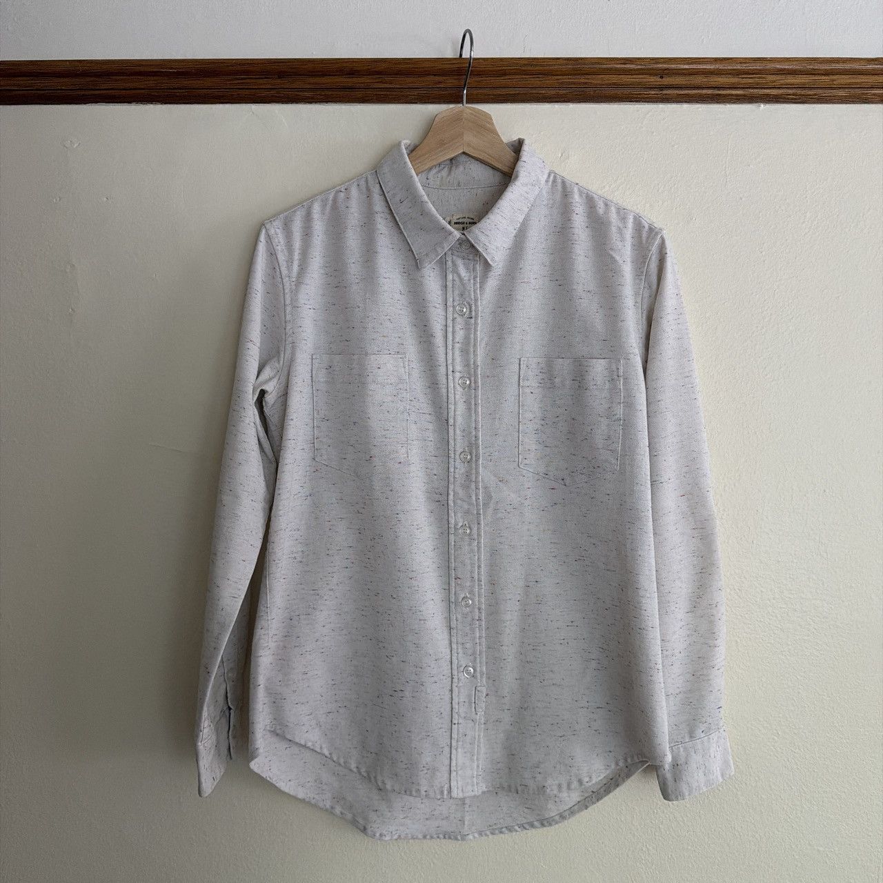 Bridge & Burn Bridge & Burn Women’s White / Speckled Button Down Shir Size S / US 4 / IT 40 - 1 Thumbnail