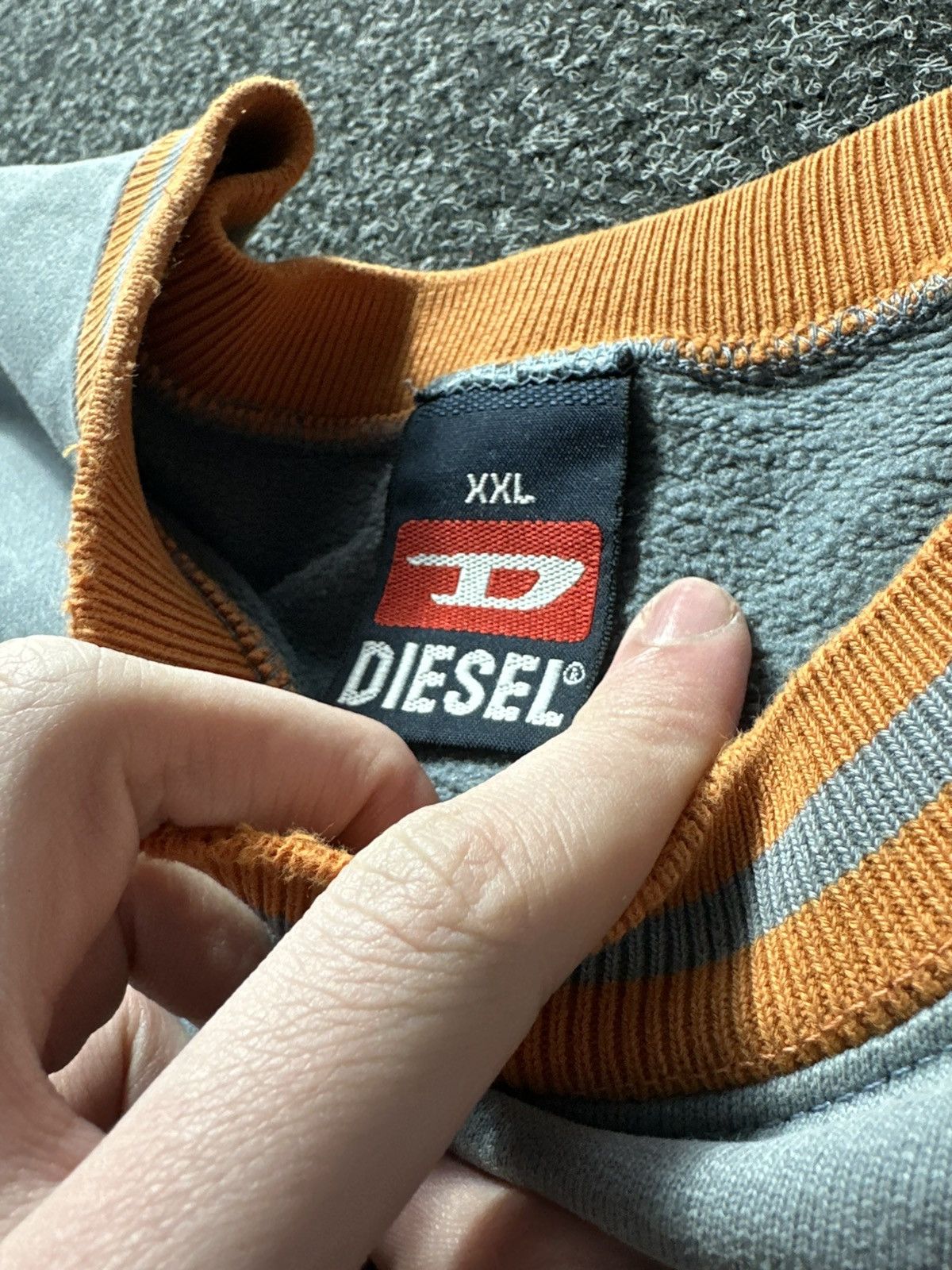 Diesel × Vintage 🚨Vintage Diesel Big Logo Y2K 00s Boxy sweatshirt Hype Rare Size US XXL / EU 58 / 5 - 7 Thumbnail
