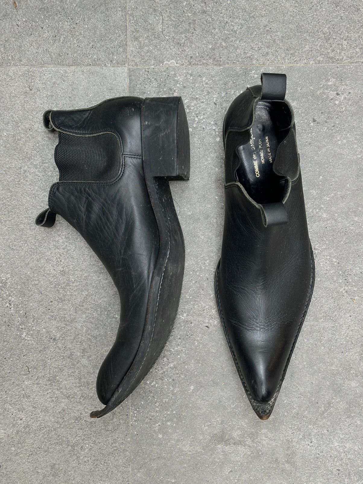 Comme des Garcons Homme Plus Comme Des Garçons | Pointed-Toe Wizard Chelsea Boots Size US 7 / EU 40 - 3 Thumbnail