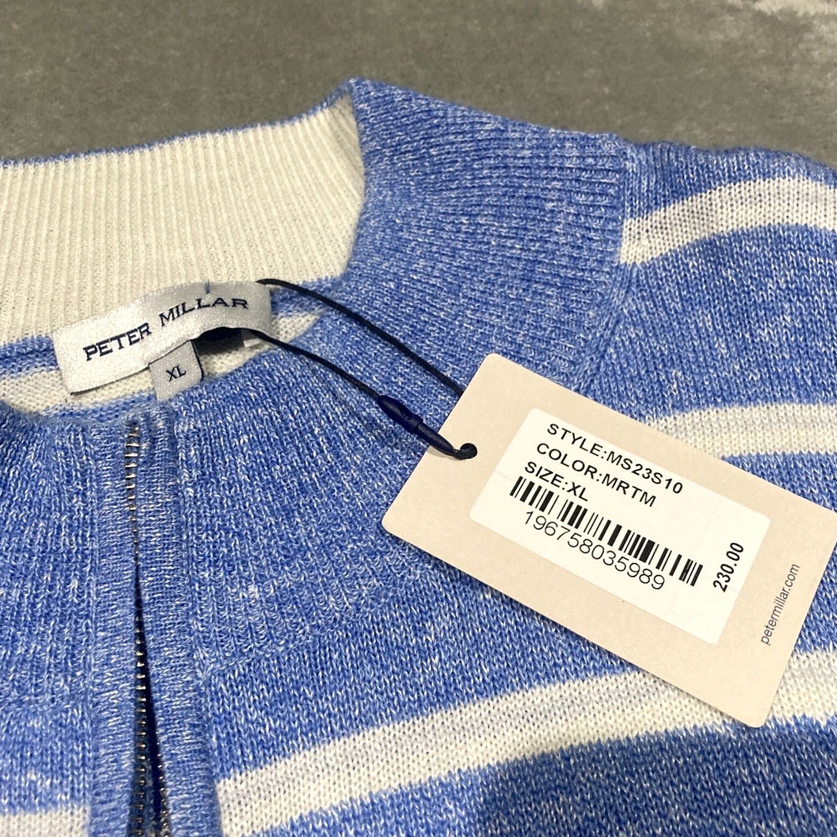Peter Millar Peter Millar Sweater Men XL Long Bay 1/4 Zip Pullover Maritime Blue Wool Pullover Golf NWT Size US XL / EU 56 / 4 - 3 Thumbnail