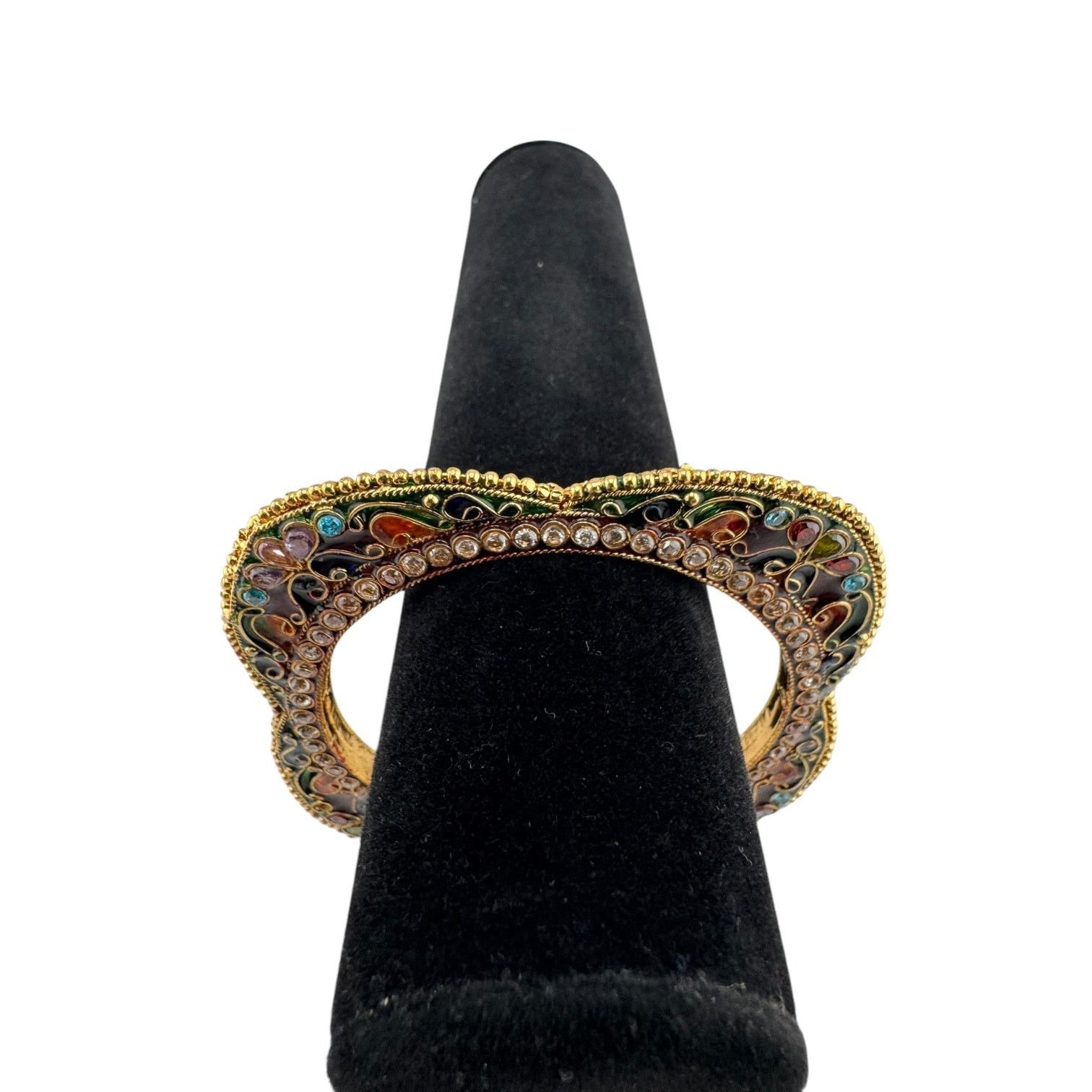 Other Golden Bloom Filigree Bangle: Central Asian Artisan Boldness Size ONE SIZE - 2 Thumbnail
