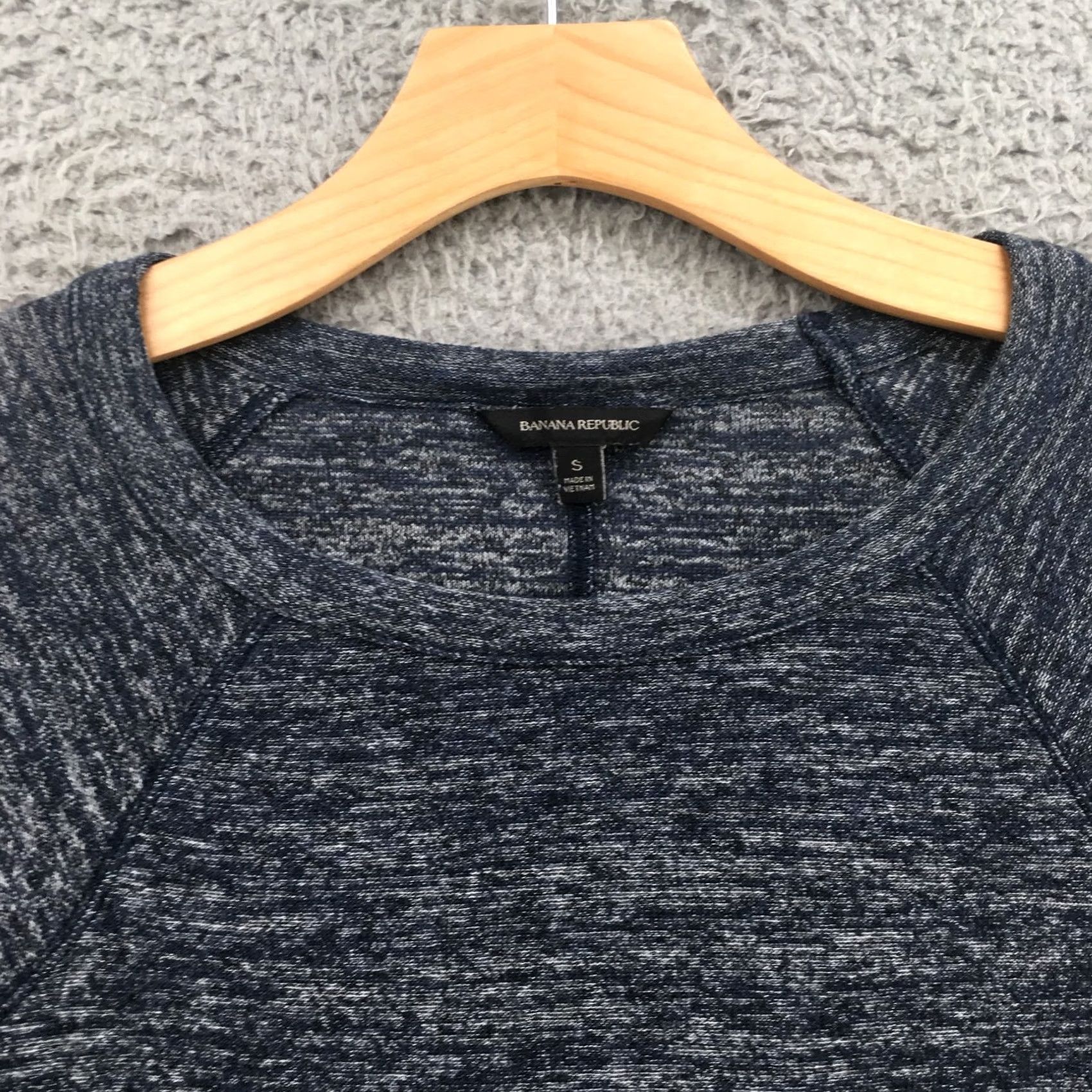 Banana Republic Banana Republic Knitted Tee Top Womens S Blue Raglan Sleeve Round Neck pocket Shirt Size S / US 4 / IT 40 - 4 Thumbnail