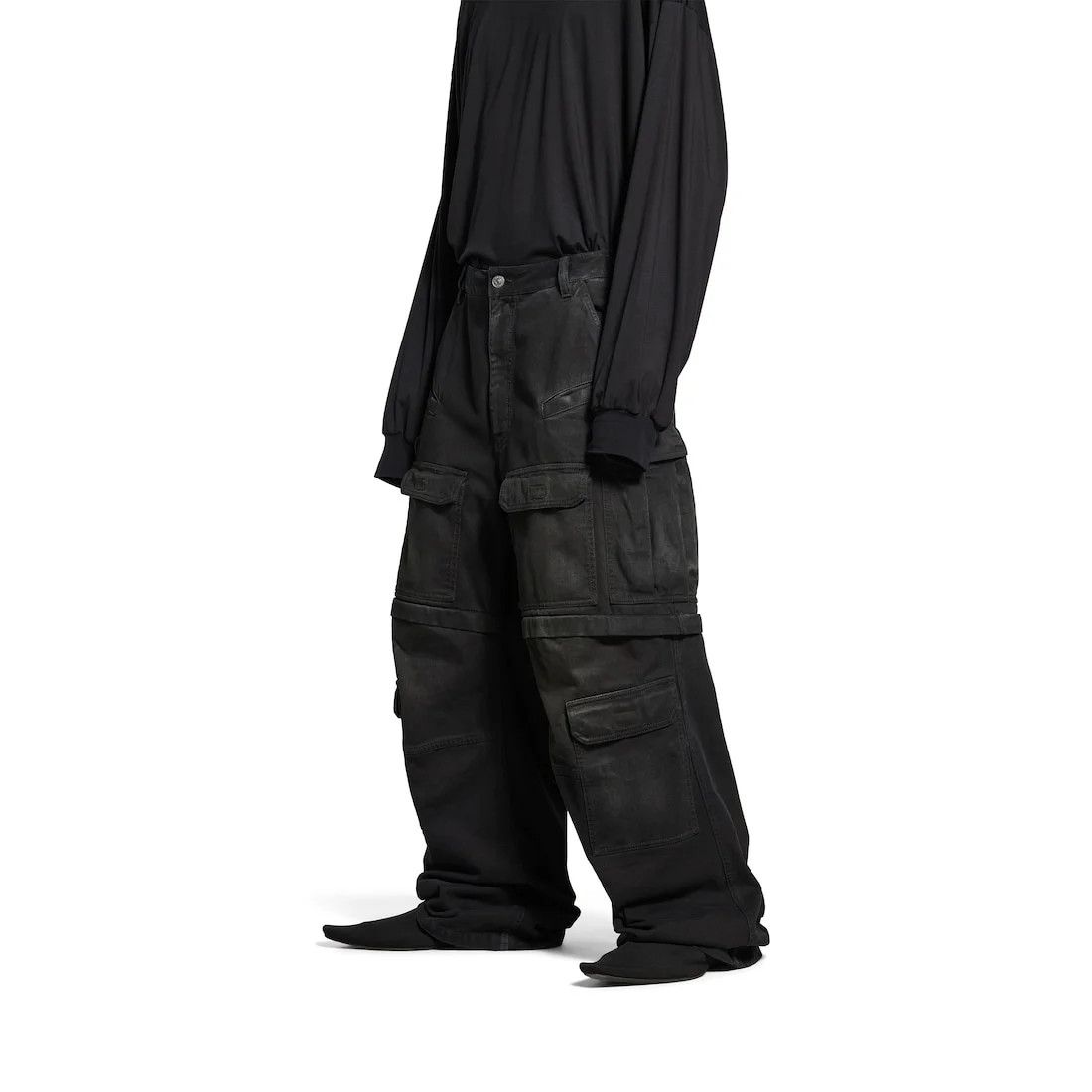 Balenciaga o1tr1nto0426 Cargo Pants in Black Size US 28 / EU 44 - 6 Thumbnail