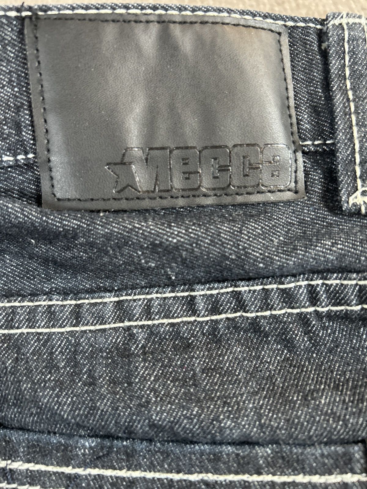 Mecca Mecca Jeans 38x32 Dark Stitch Baggy Y2K Hip Hop 0204 Size US 38 / EU 54 - 3 Thumbnail
