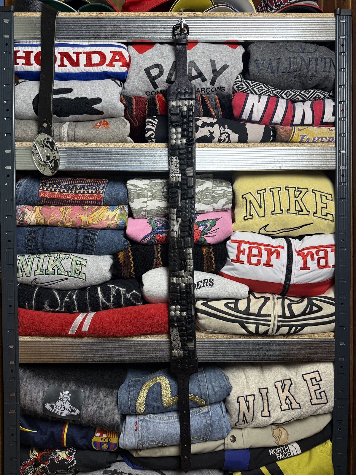Diesel Vintage Diesel Studded Metal Logo Y2k Leather Archive Belt Size ONE SIZE - 4 Thumbnail