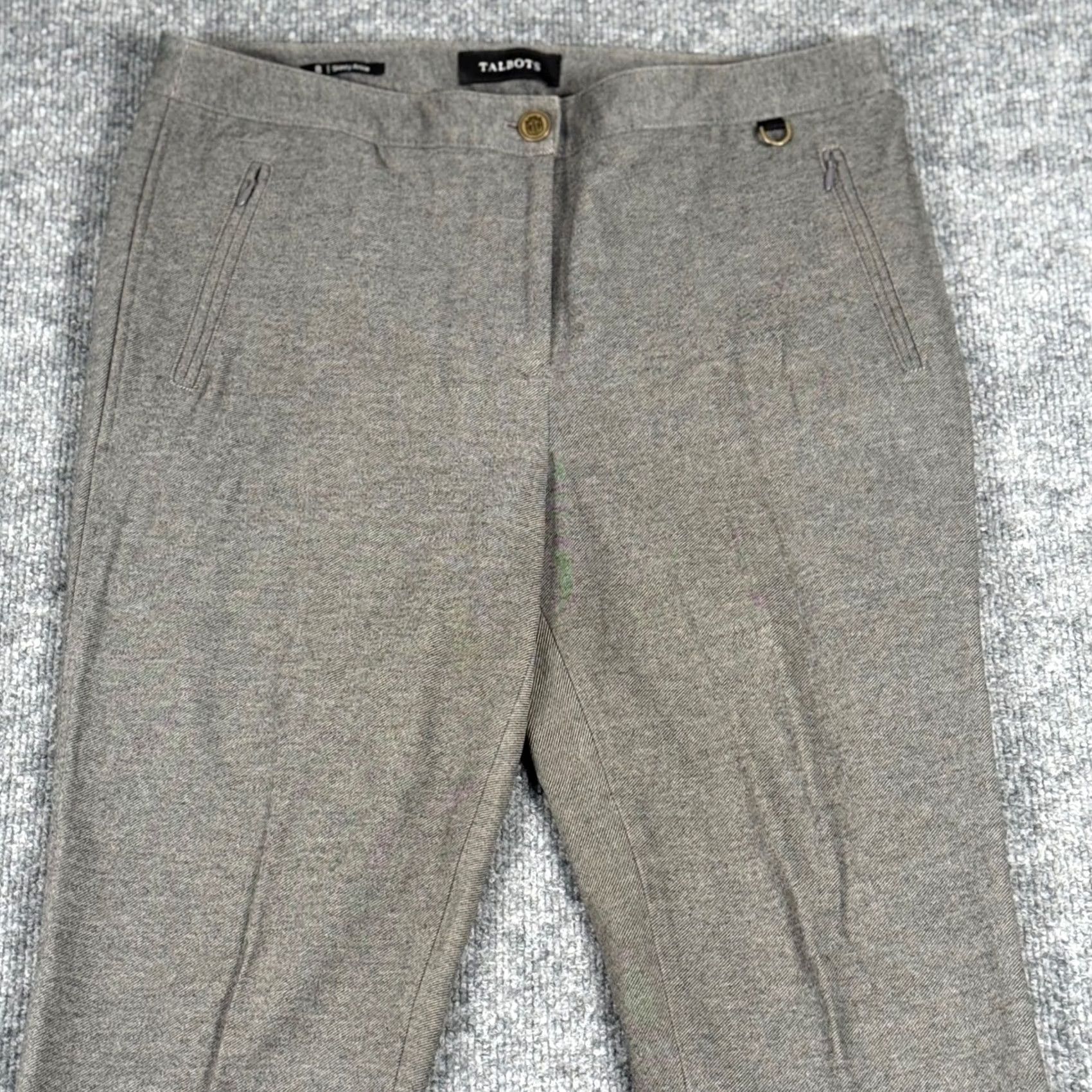 Talbots Talbots Pants Skinny Ankle Gray Women's 8 Stretch Pockets Zip Button Work Casual Knit Mid Rise Inseam 29 in Slim Size 30" / US 8 / IT 44 - 3 Thumbnail