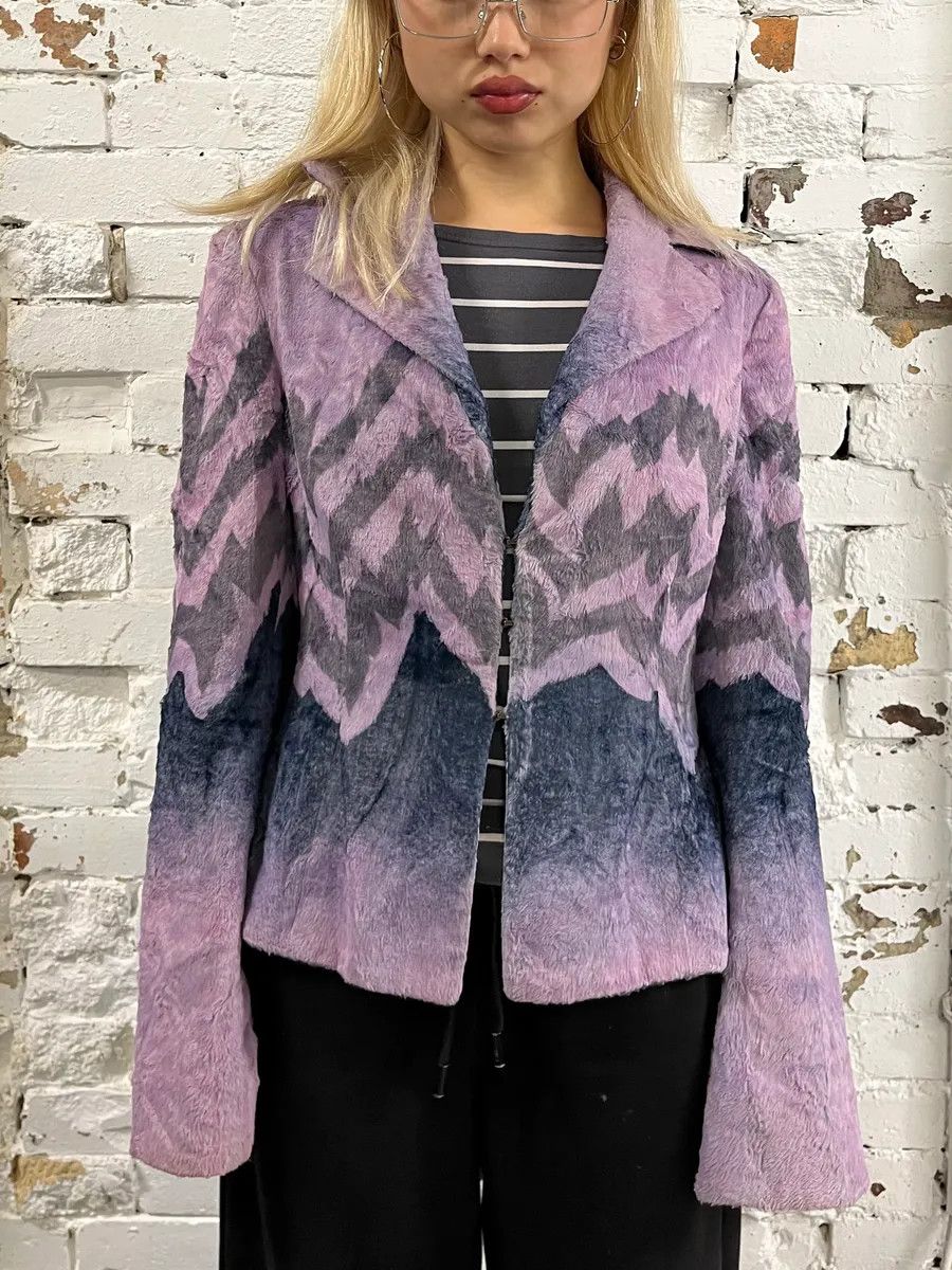 Roberto Cavalli SS2005 Cavalli Pink Peninsula Faux Fur Blazer Jacket Size M / US 6-8 / IT 42-44 - 1 Thumbnail