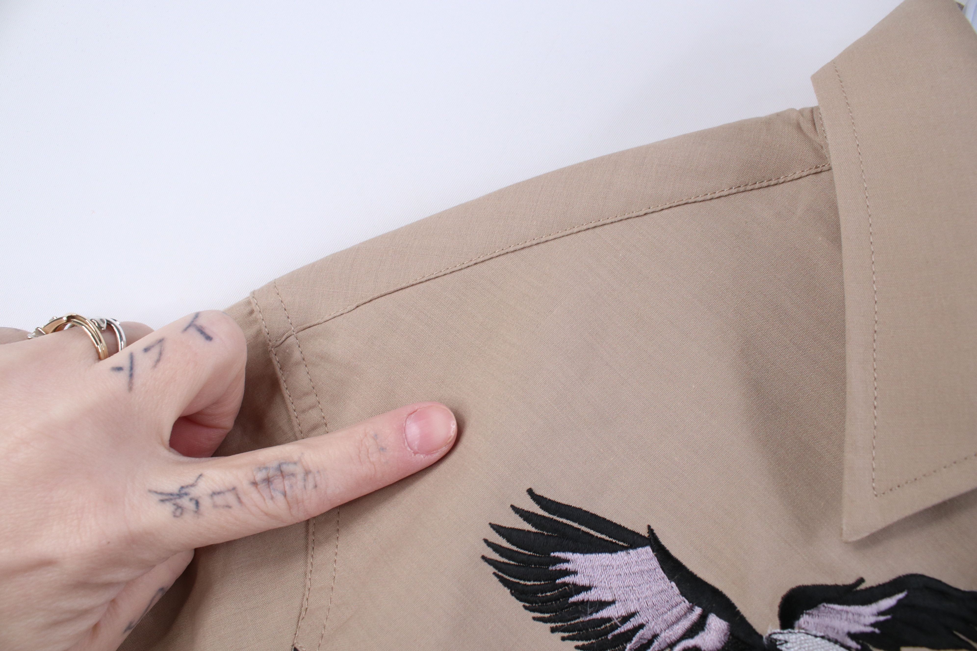 Vintage Vintage 90s Rockabilly Cowboy Eagle Snap Button Shirt Beige Size US M / EU 48-50 / 2 - 6 Thumbnail