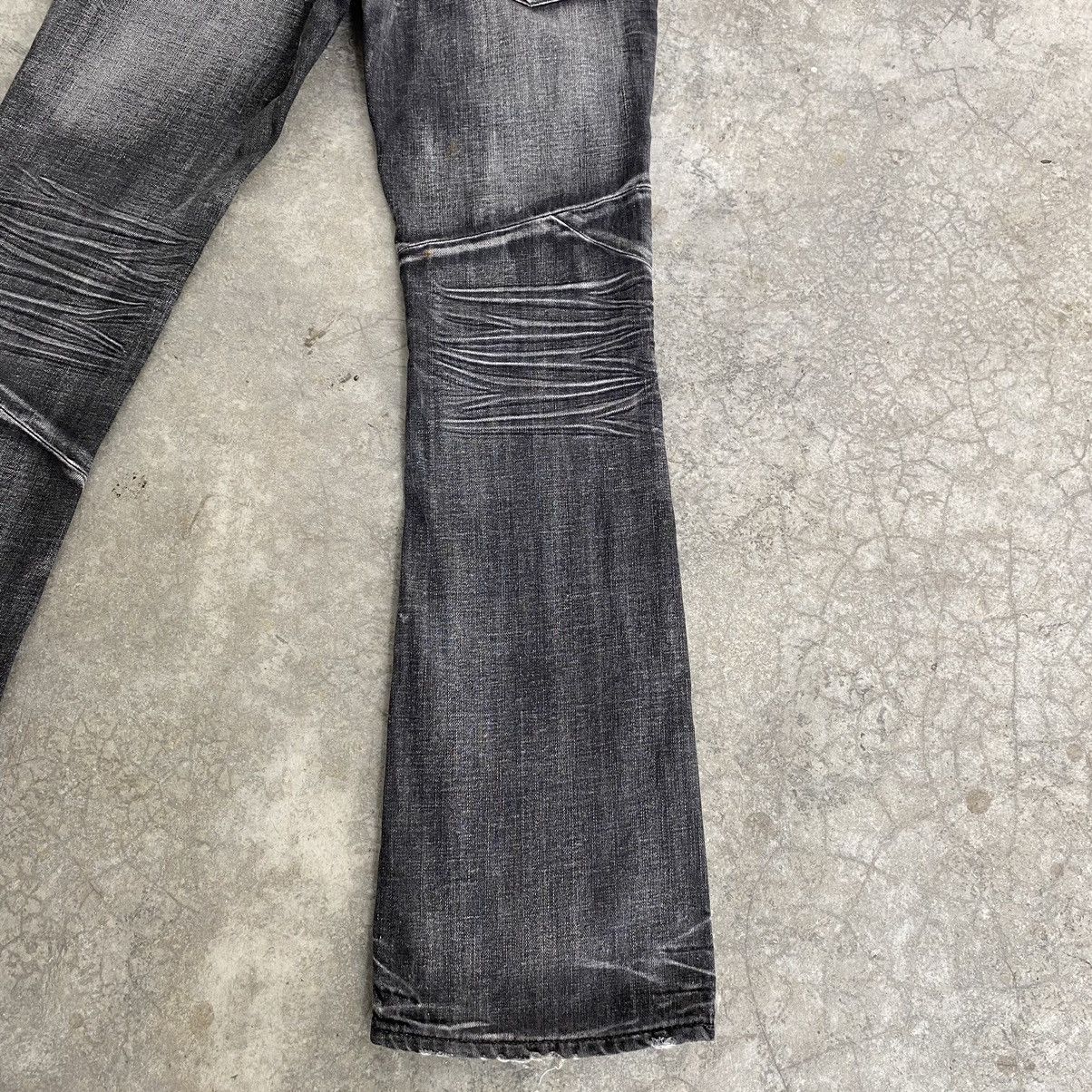 Japanese Brand Edge Rupert Japan Washed Grey Panelled Flared Jeans Size US 30 / EU 46 - 17 Thumbnail