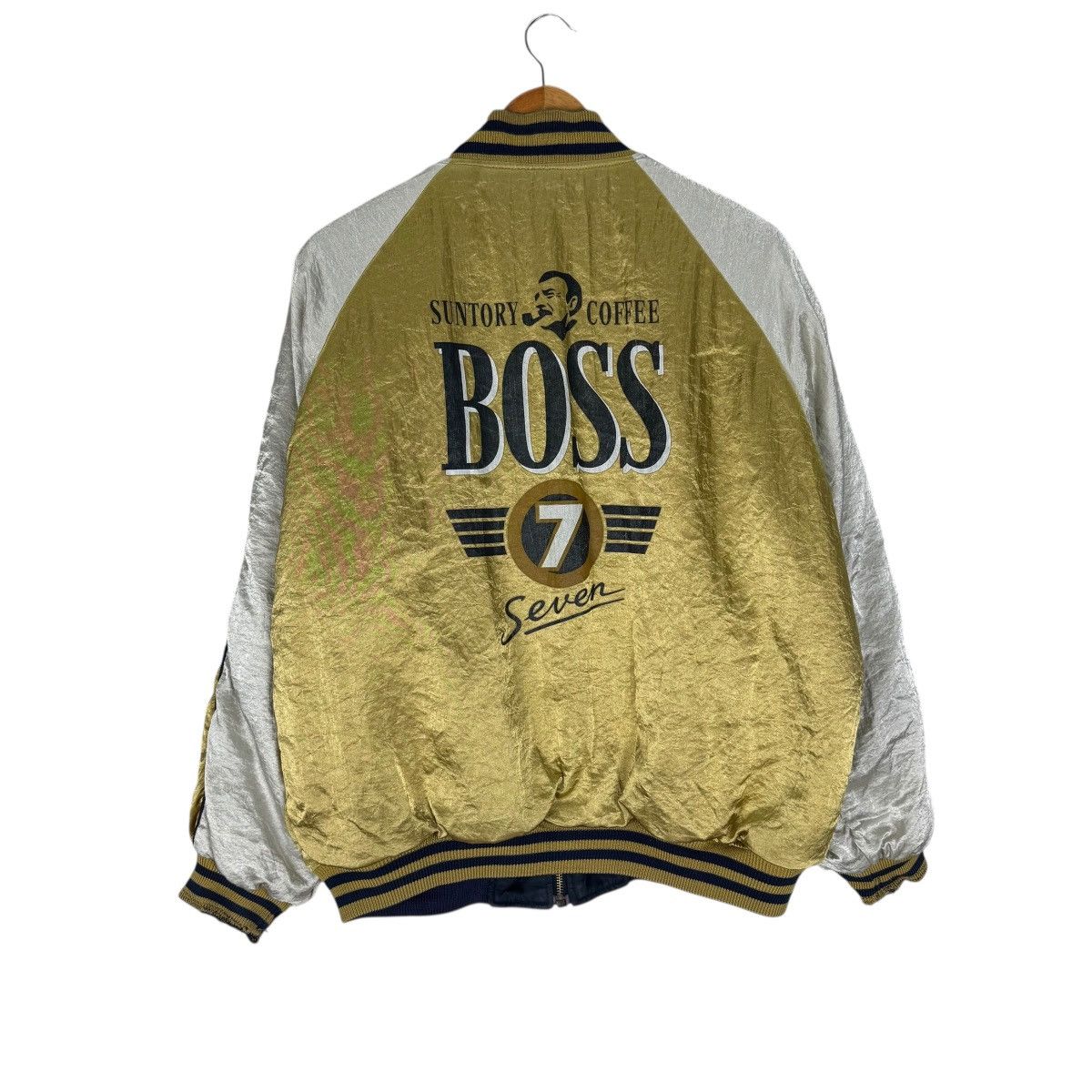 Japanese Brand 🌟SUNTORY BOSS COFFEE REVERSIBLE MA-1 BOMBER JACKET Size US L / EU 52-54 / 3 - 2 Thumbnail