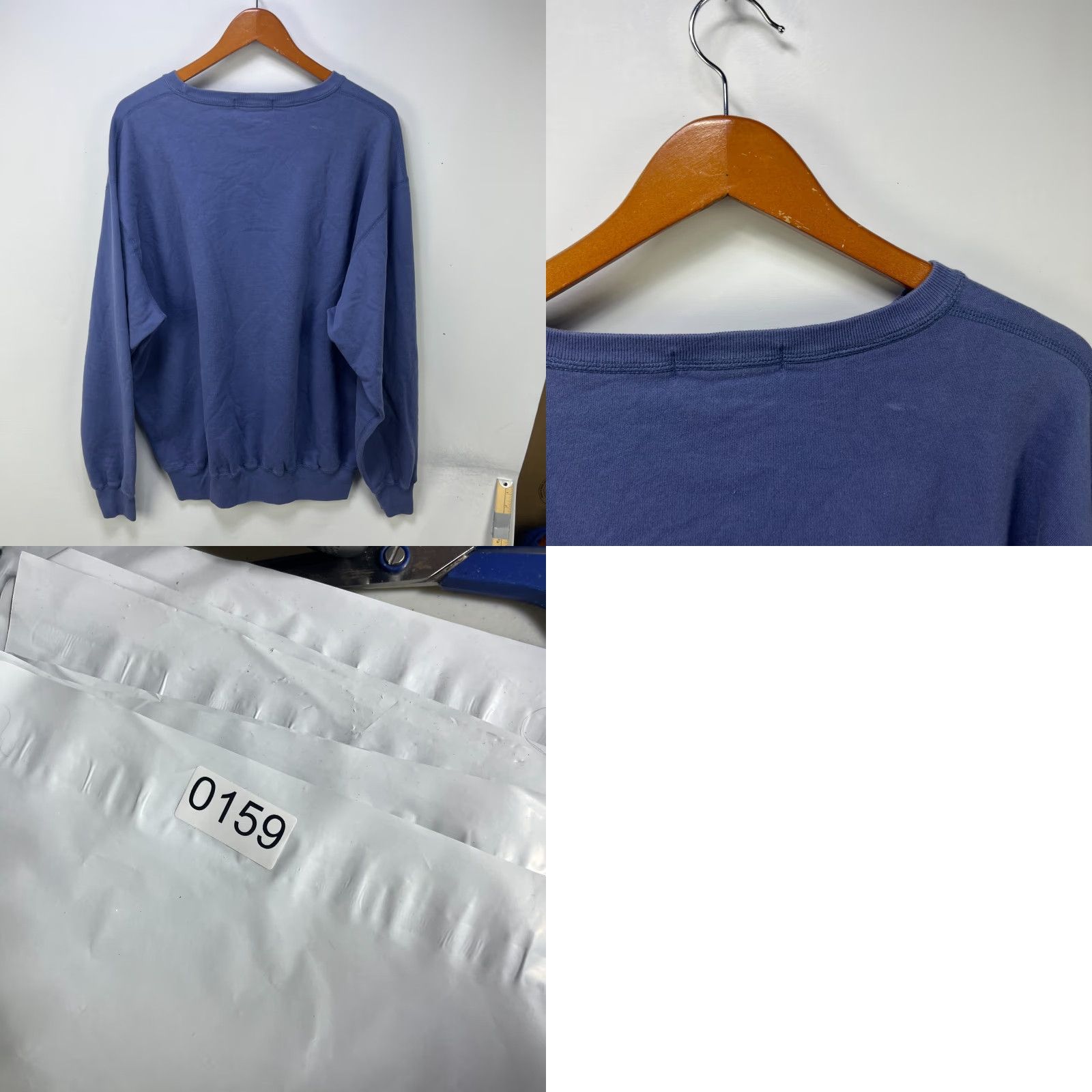 Vintage VINTAGE Polo Ralph Lauren Pony Sweatshirt XL Blue 90s Hooded Crew Neck Sweatshirt Mens Size US XL / EU 56 / 4 - 8 Thumbnail