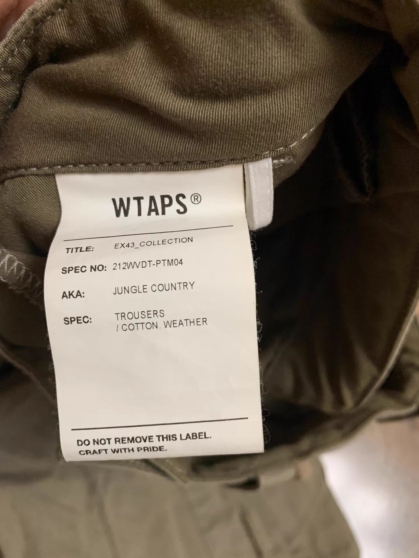 Wtaps wtaps Jungle Country Cotton Weather Khaki Pocket 21AW 3 Size US 34 / EU 50 - 3 Thumbnail