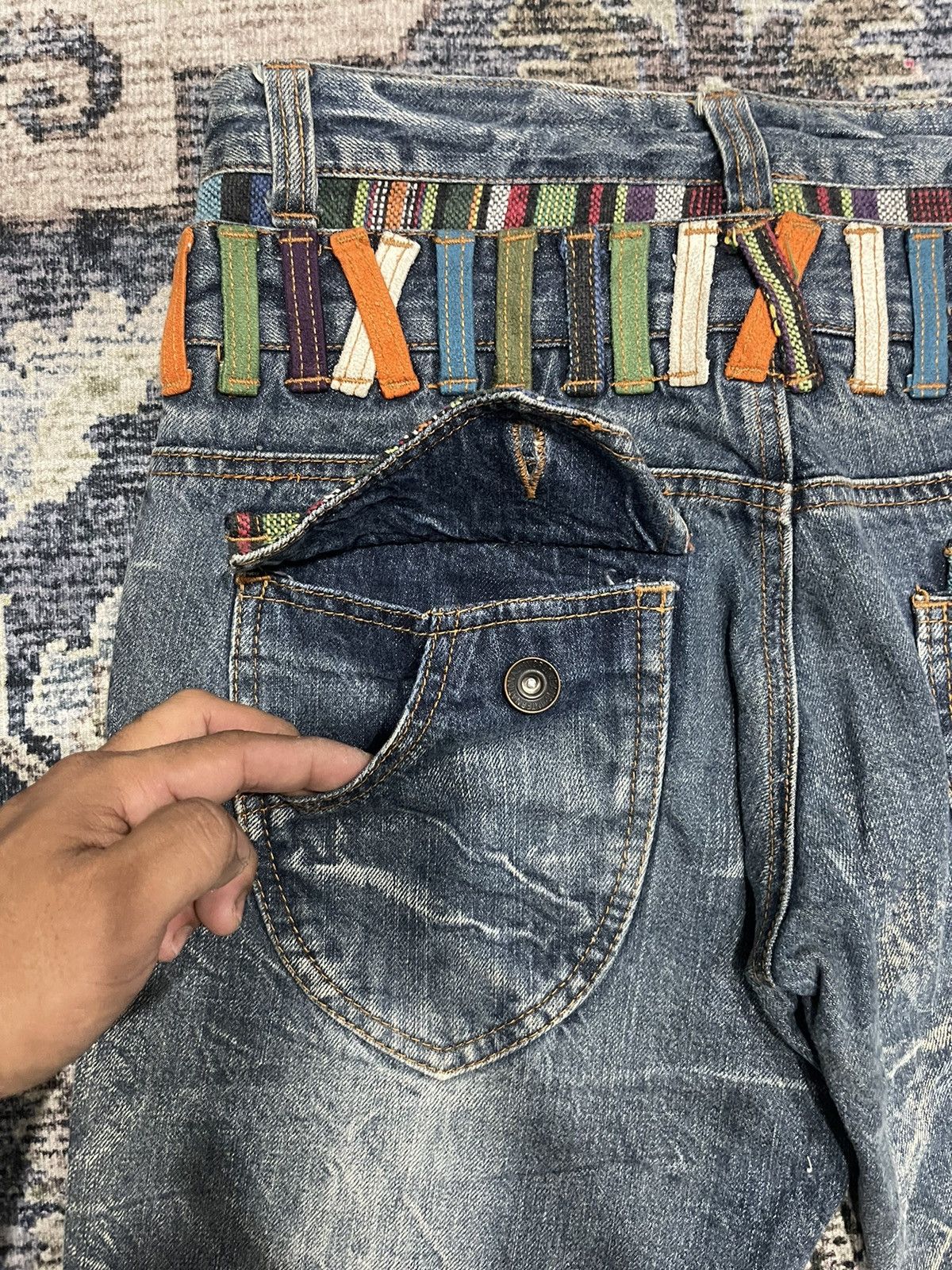 🔥Nylaus Hysteric Glamour Double Waist Multipocket Denim