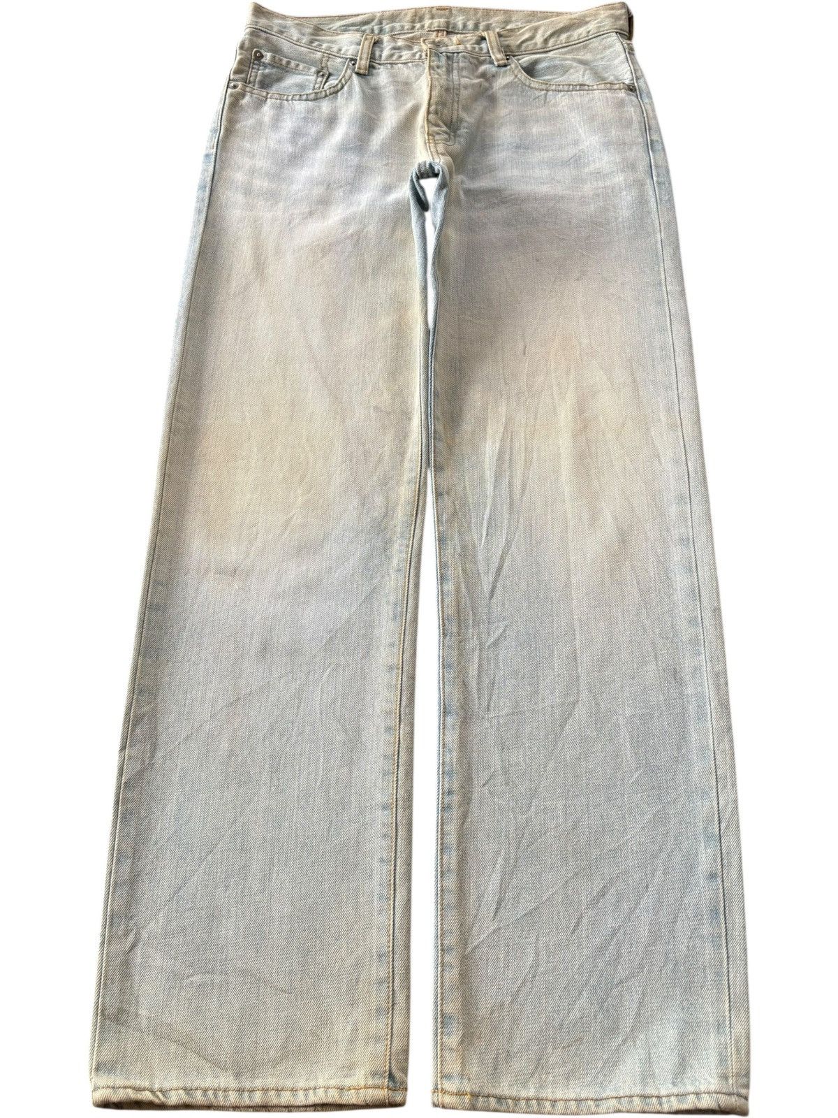 Uniqlo Vintage Japanese Uniqlo Light Mud Wash Loose Jeans Size US 33 - 1 Thumbnail