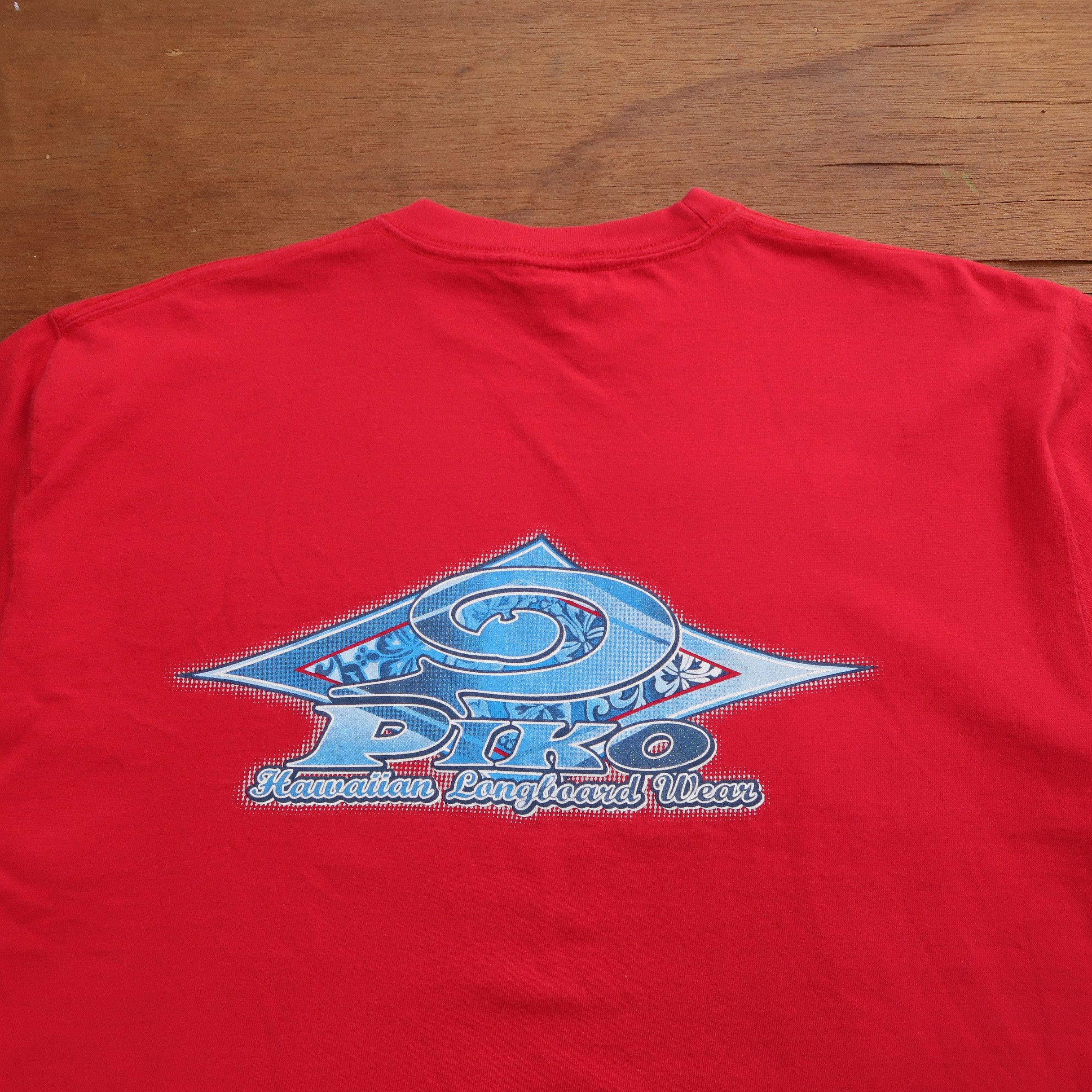 Japanese Brand 2000s Sun Surf by Piko Surf Red White T-Shirt Size US M / EU 48-50 / 2 - 12 Thumbnail