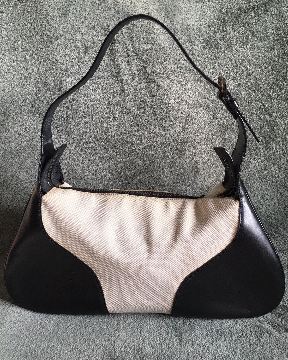 Bally BALLY Leather Canvas Black White Shoulder Bag Handbag Size ONE SIZE - 2 Thumbnail