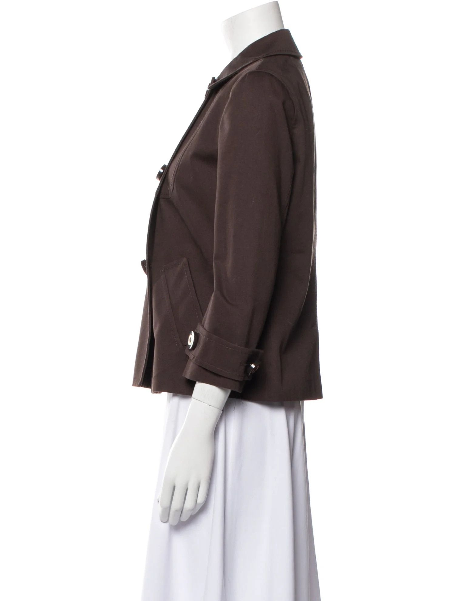 Tory Burch Tory Burch Utility Jacket – Brown (Size 6) Size M / US 6-8 / IT 42-44 - 3 Thumbnail