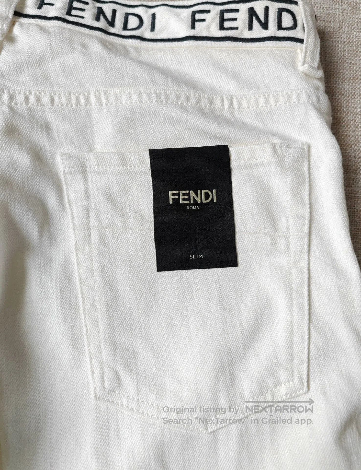 Fendi Fendi Men's White Casual Jeans. Size US 34 / EU 50 - 6 Thumbnail