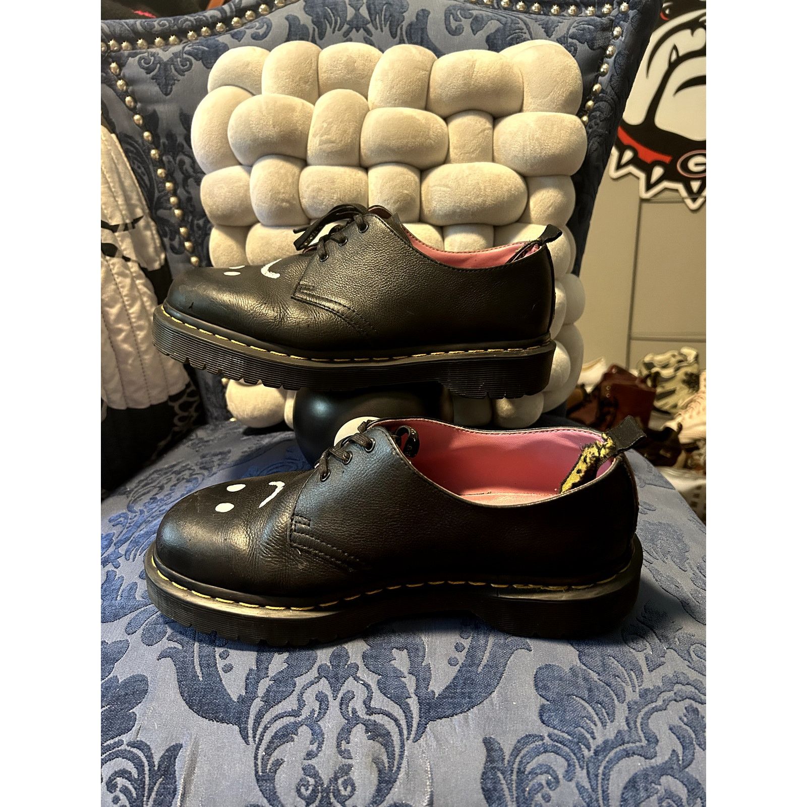 Dr. Martens RARE! Dr Martens x Lazy Oaf Black Oxford size 10/EU 42 Size US 10 / IT 40 - 2 Thumbnail