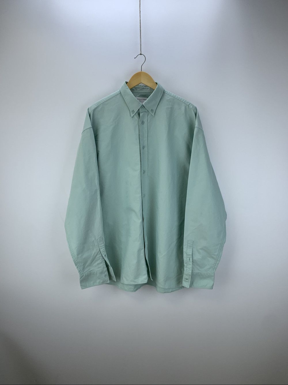 Bottega Veneta Bottega Veneta Mint Green Button Up Shirt Size L Size US L / EU 52-54 / 3 - 1 Thumbnail