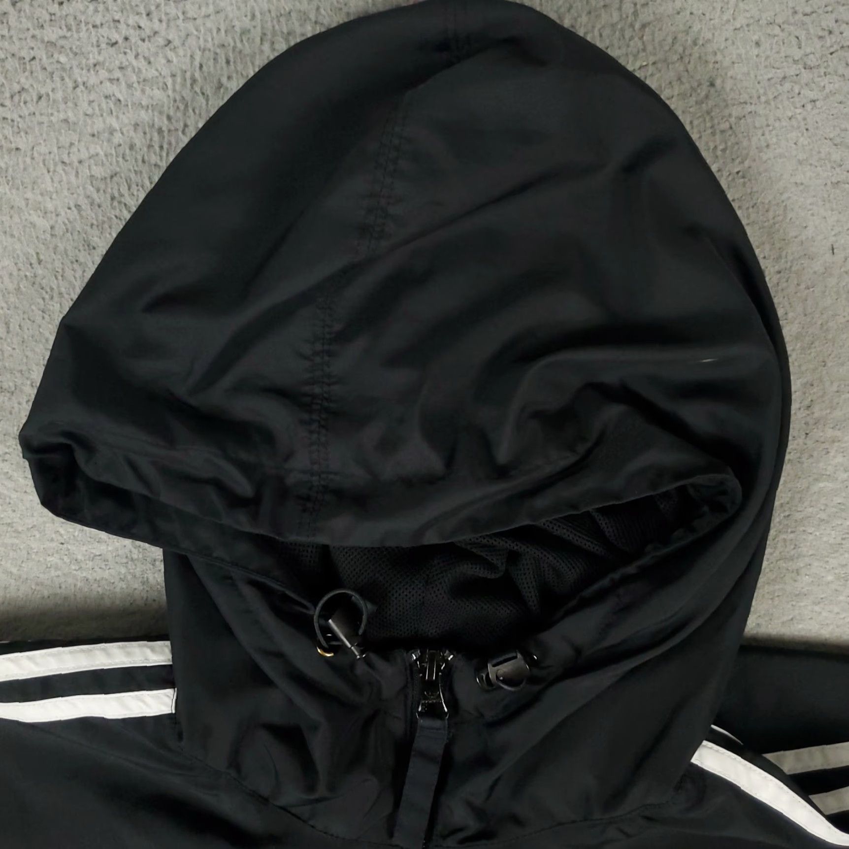 Adidas Adidas Jacket Mens XL Black Full Zip Hooded Windbreaker Jacket Size US XL / EU 56 / 4 - 2 Thumbnail