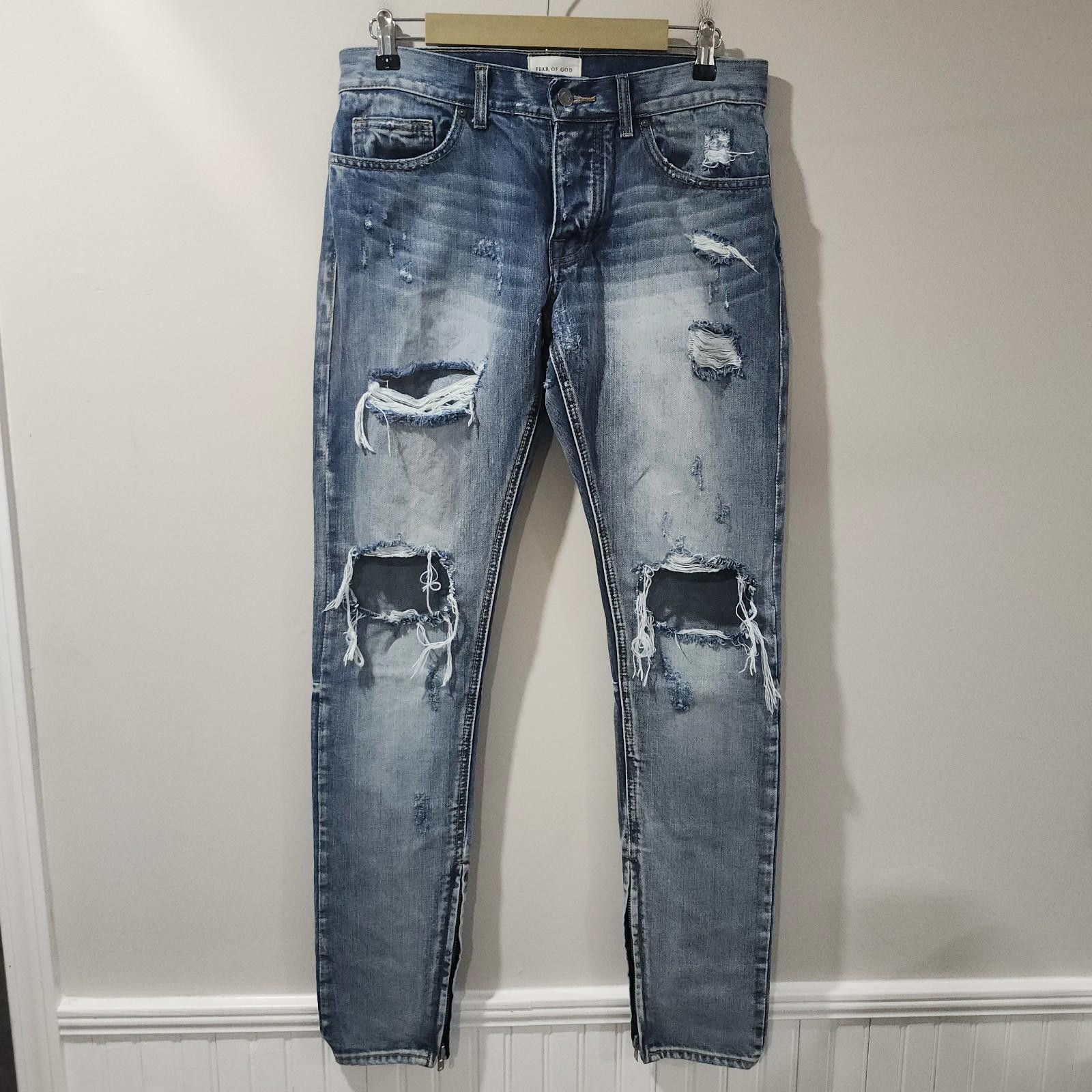 Fear of God Fear of God Selvedge Jeans Distressed Fourth Collection Slim Size US 30 / EU 46 - 1 Thumbnail
