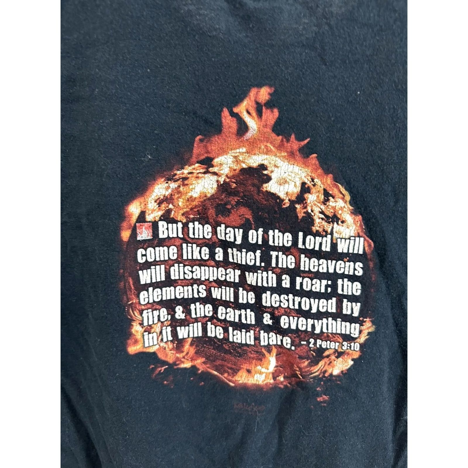 Gildan VTG Global Warming Jesus Christian Don't Be Here When Things Heat Up T-Shirt S Shirt Mens Black 90s Jesus Christian VTG Gildan Size US S / EU 44-46 / 1 - 4 Thumbnail