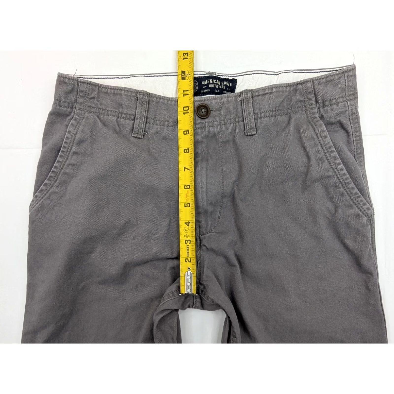 American Eagle Outfitters American Eagle Outfitters Relaxed Straight Chino Pants Men 32 Gray Cotton Blend Size US 32 / EU 48 - 5 Thumbnail