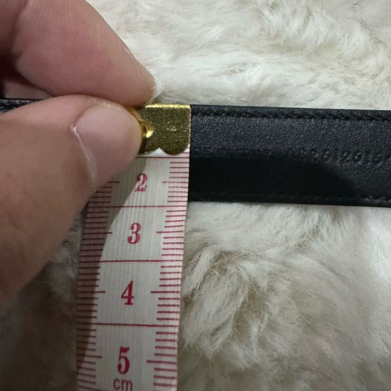 Saint Laurent Paris Saint Laurent Paris Black and silver logo embossed belt be Size ONE SIZE - 8 Thumbnail