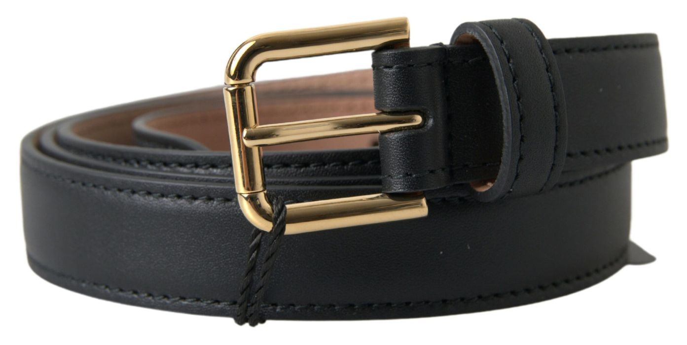 Black Suede Belt, Hudson Buckle (Antique Brass)