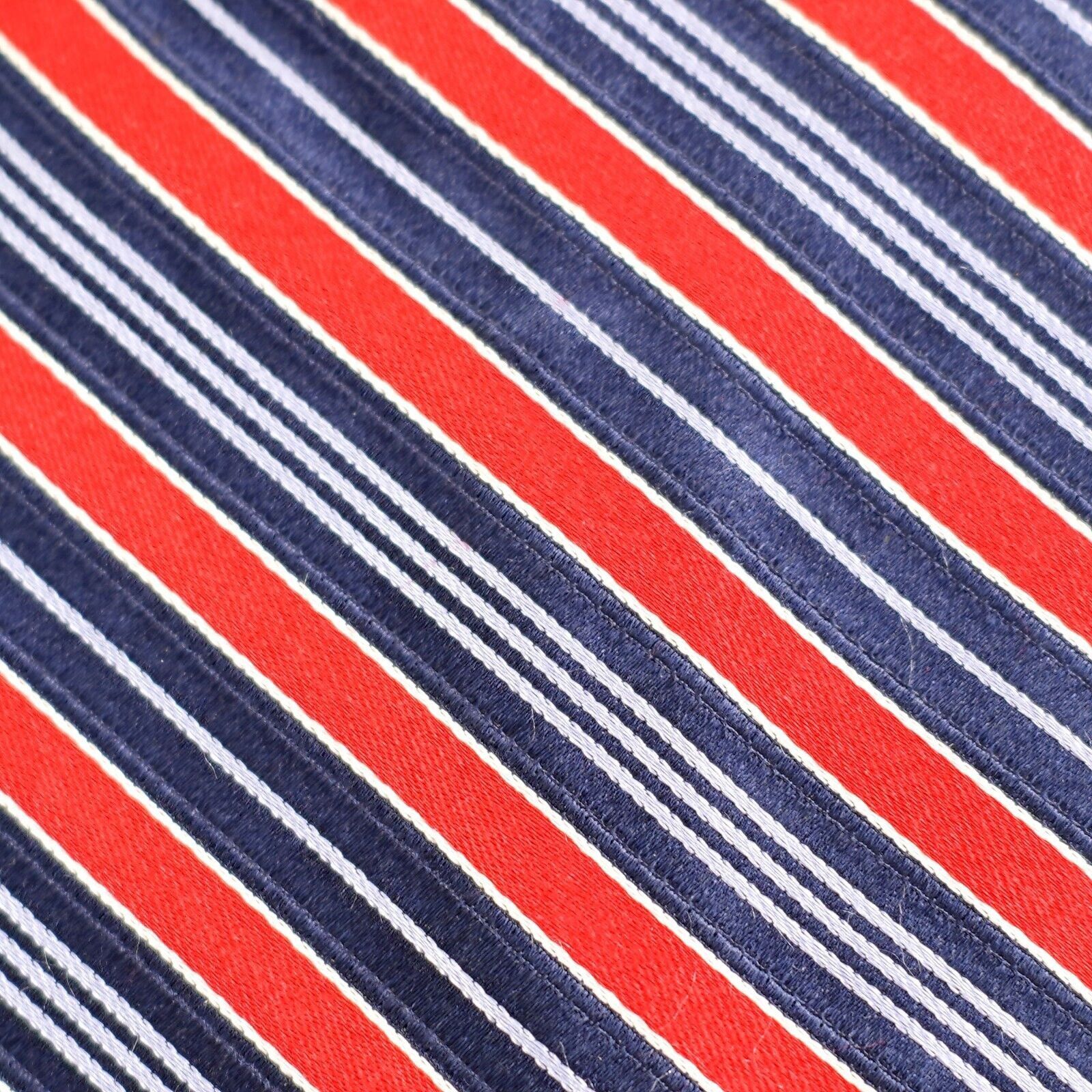Jones New York Jones New York Woven Blue Red Striped Silk Tie Size ONE SIZE - 2 Thumbnail