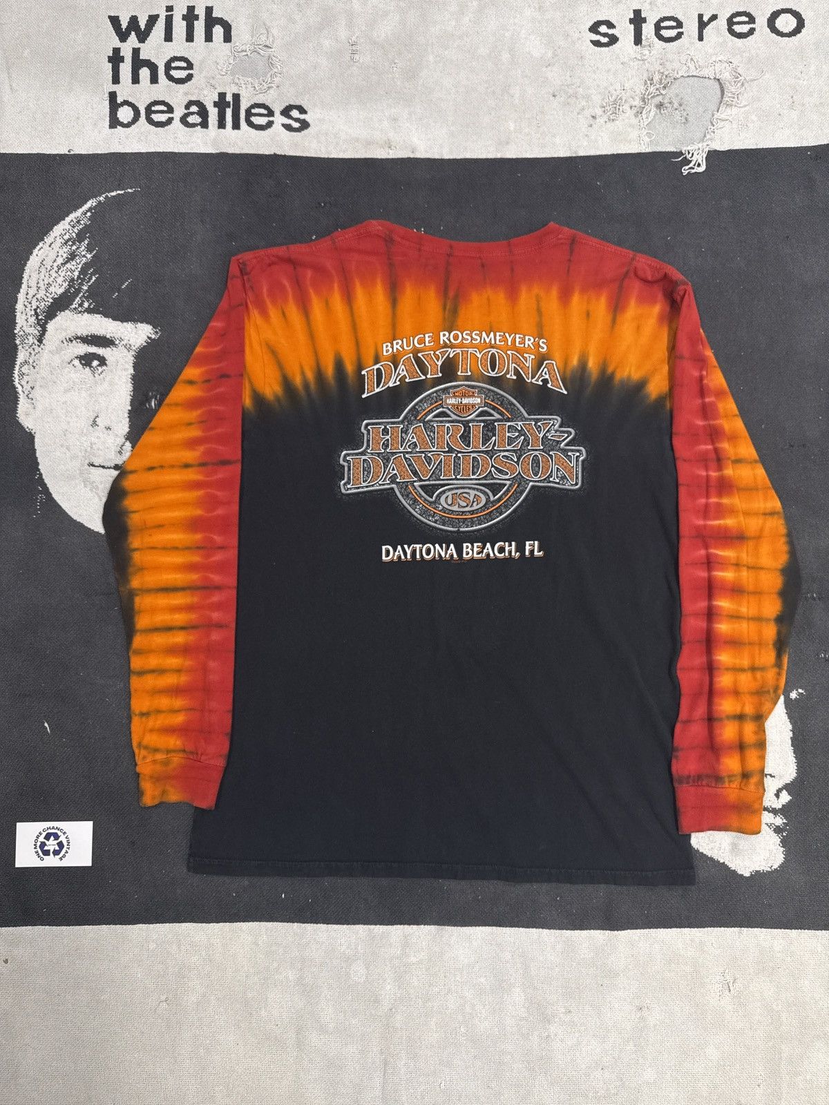 Vintage Harley Davidson Motorcycles Y2K Tie Dye Vintage T-Shirt Size US XL / EU 56 / 4 - 2 Thumbnail